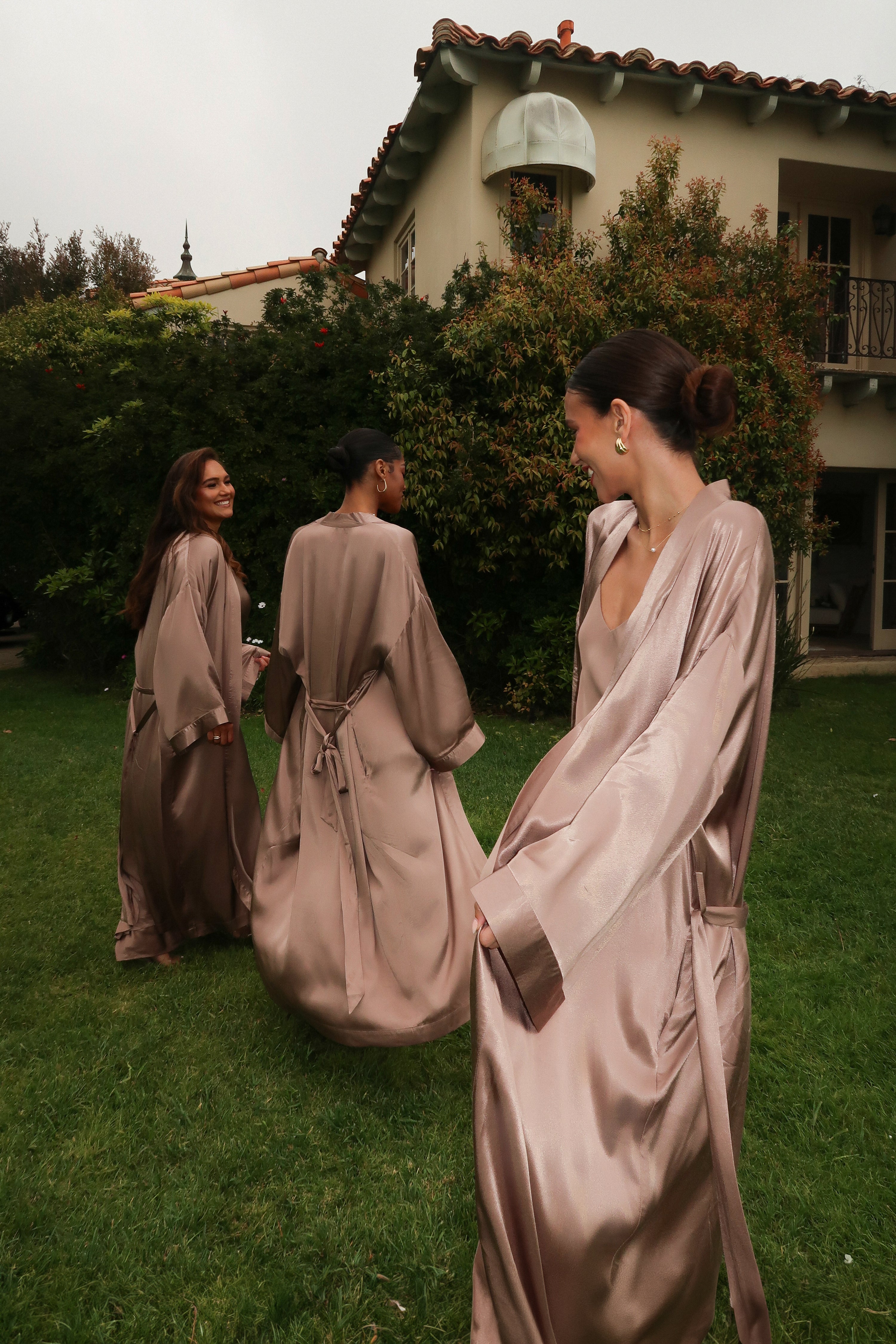 Bronze Forever And Always Satin Robe