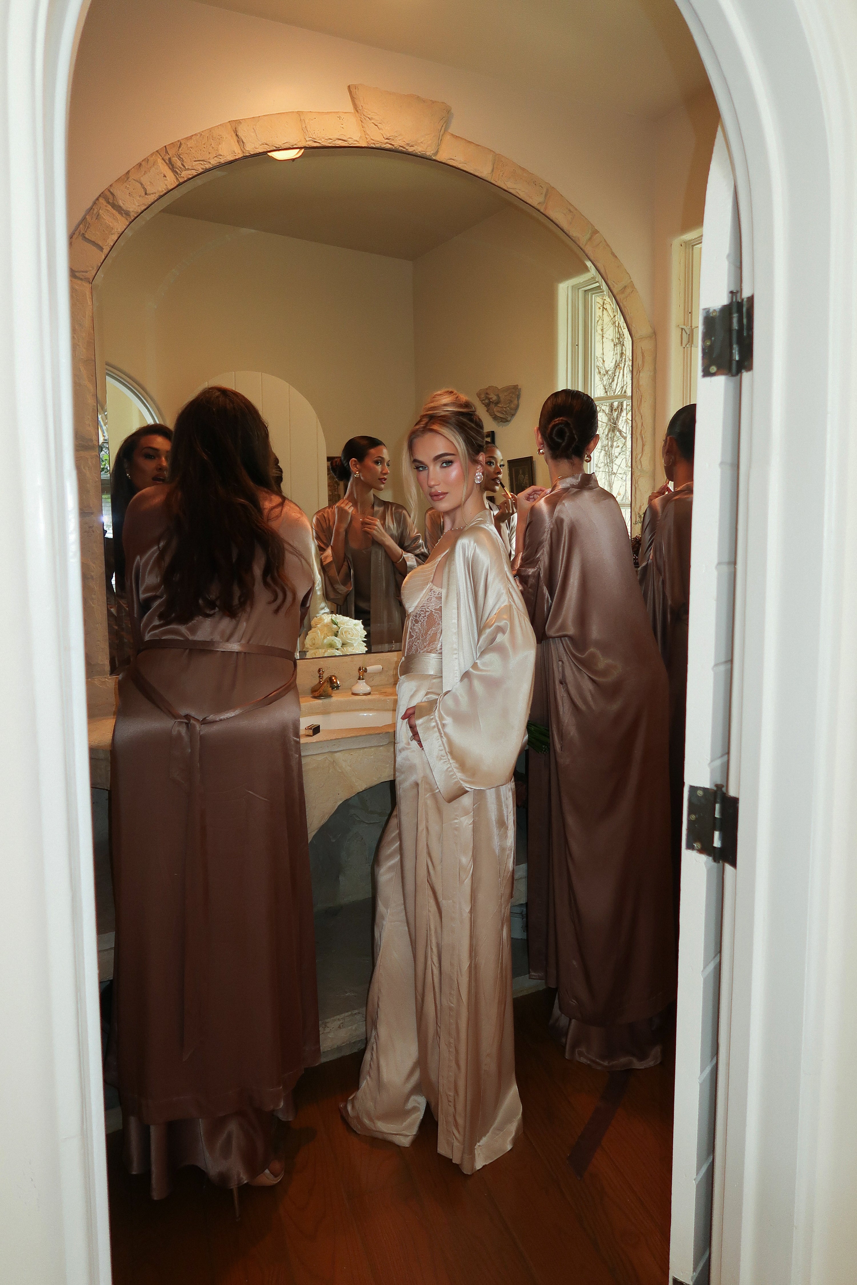 Champagne Forever And Always Satin Robe