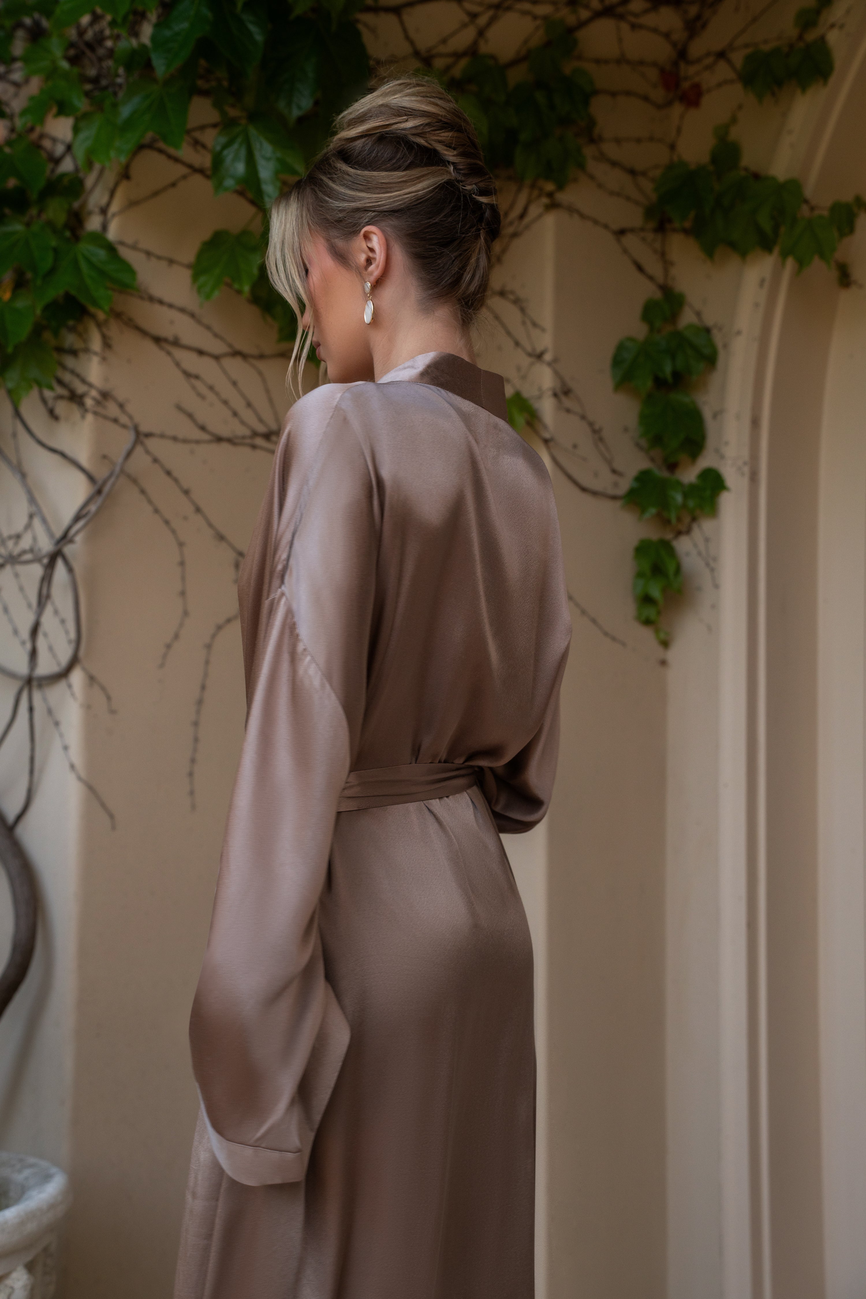 Bronze Forever And Always Satin Robe