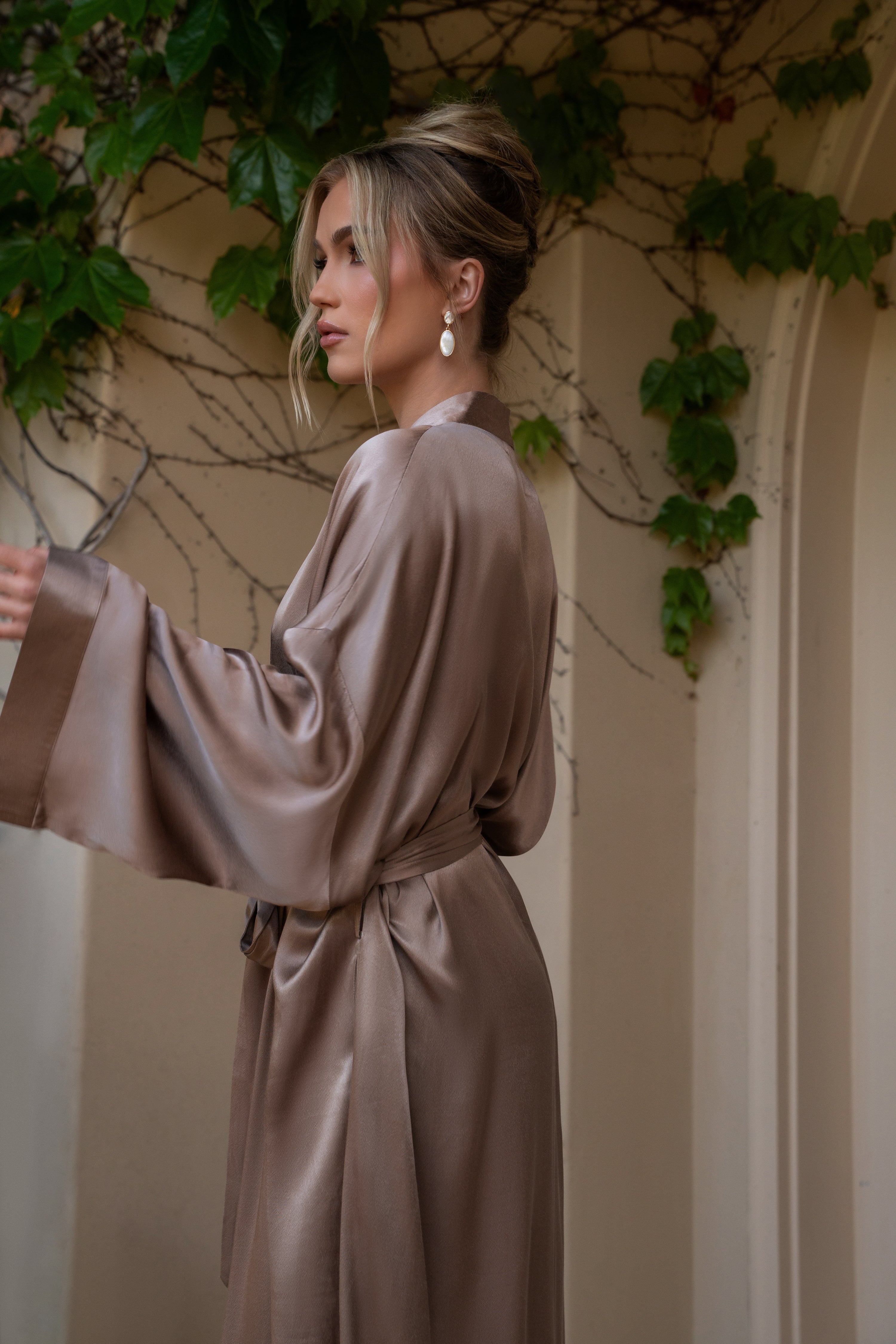 Bronze Forever And Always Satin Robe