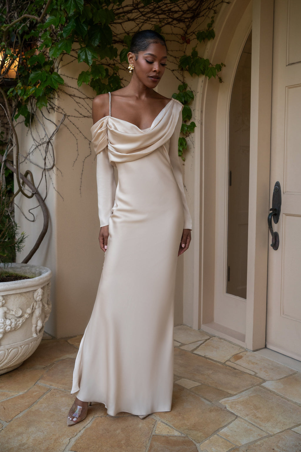 Champagne One And Only Satin Dress