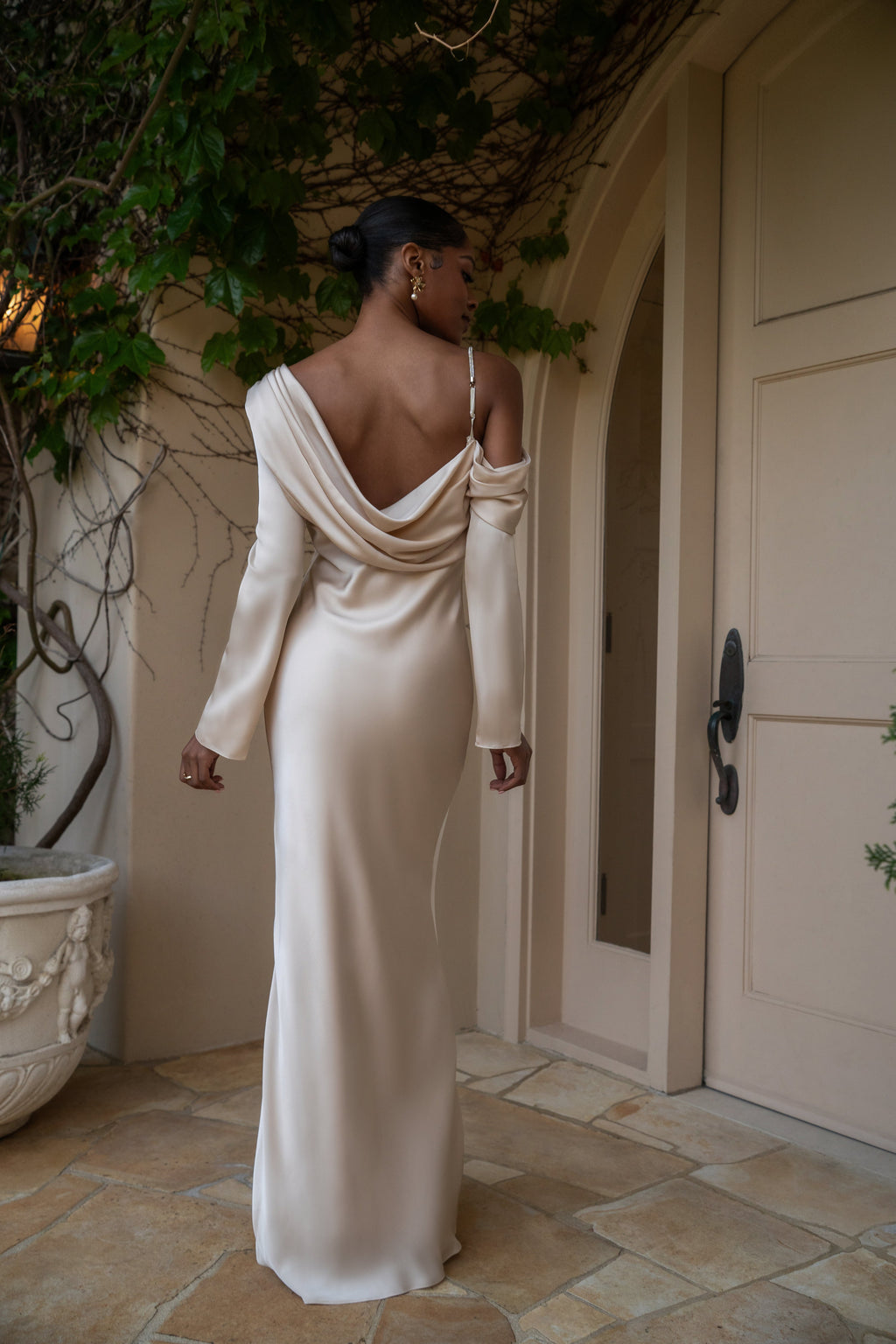 Champagne One And Only Satin Dress