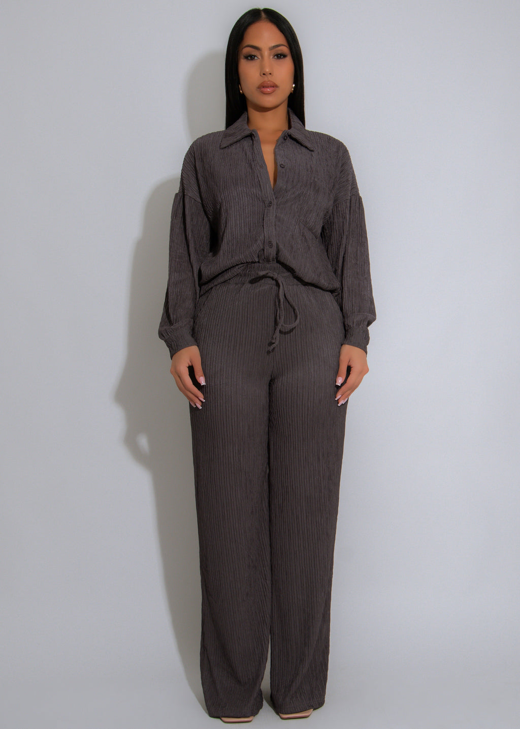 Rustic Reverie Pant Set Dark Grey