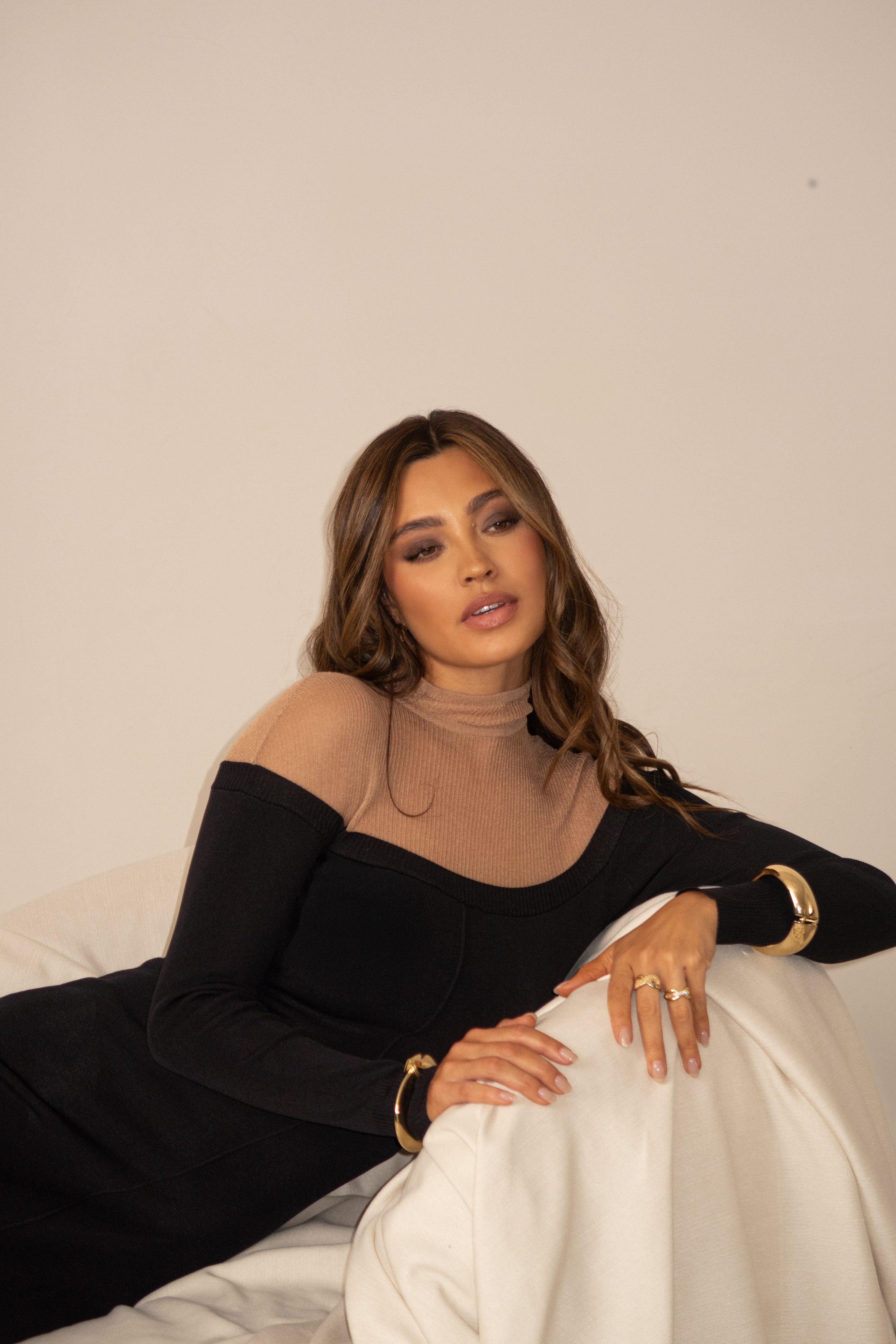 Black/Pecan Kandace Knit Maxi Dress