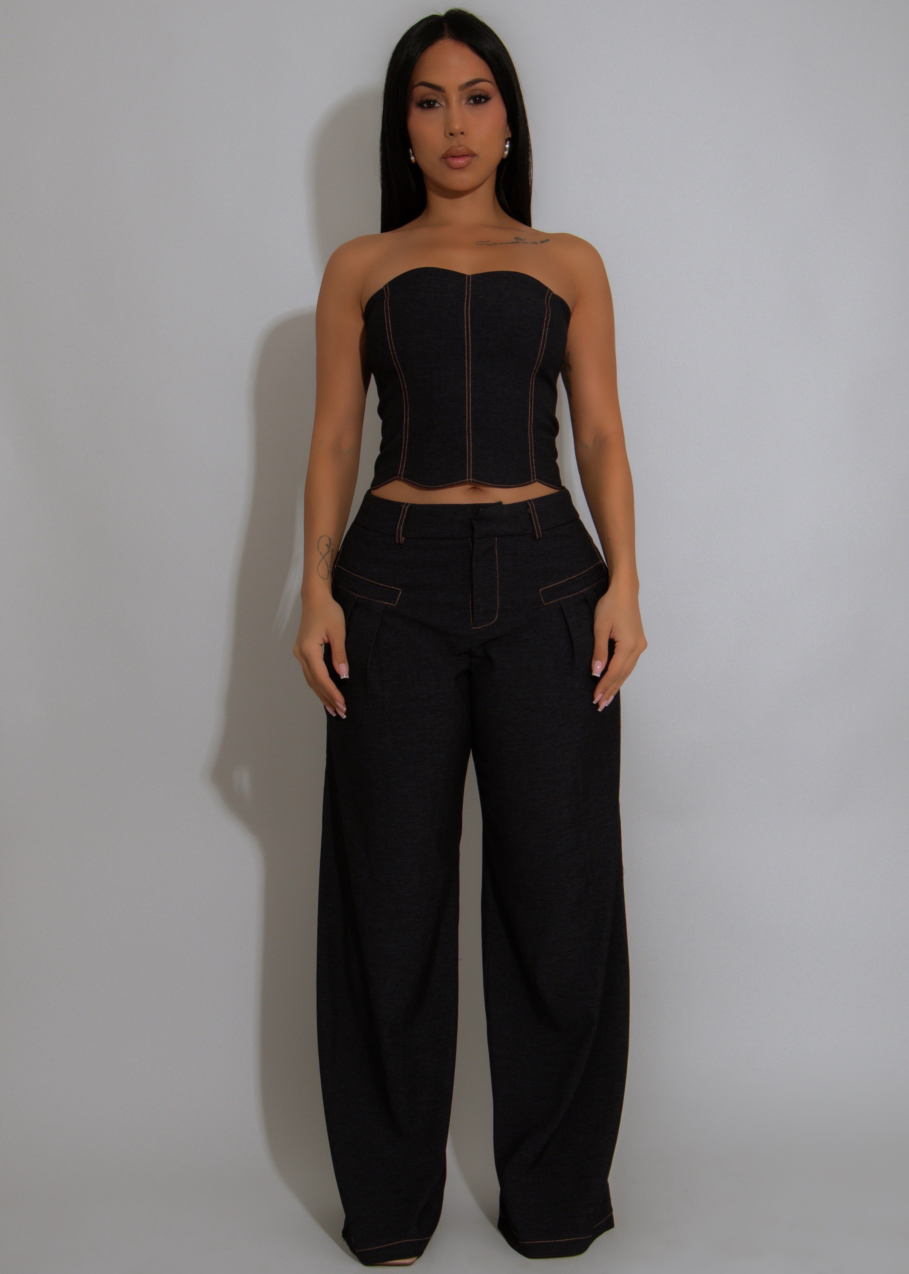 Off-Duty Muse Pant Set Dark Denim