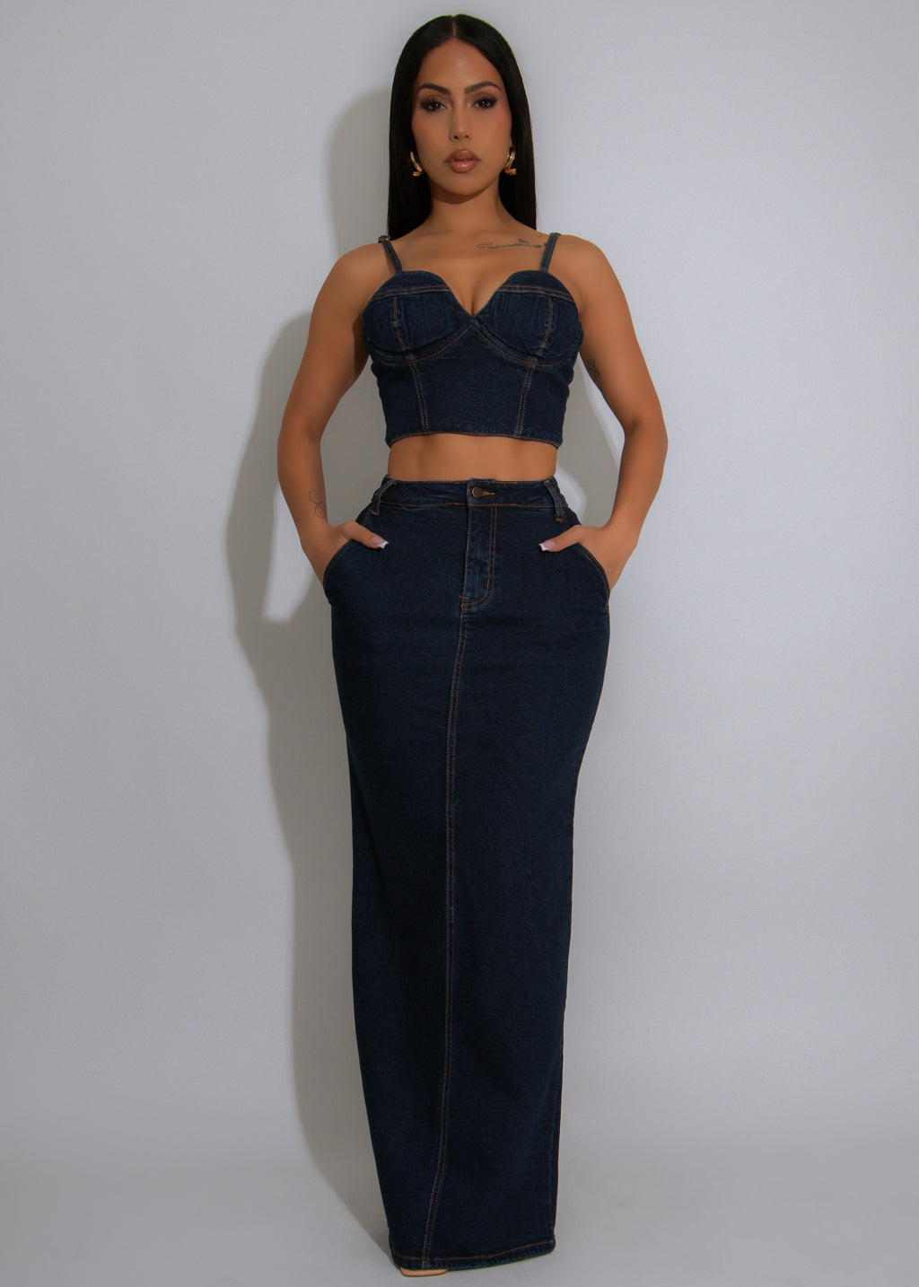 Baby Bratz Skirt Set Dark Denim