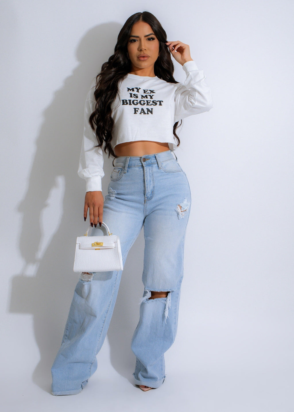 My Ex is a Fan Sweater White