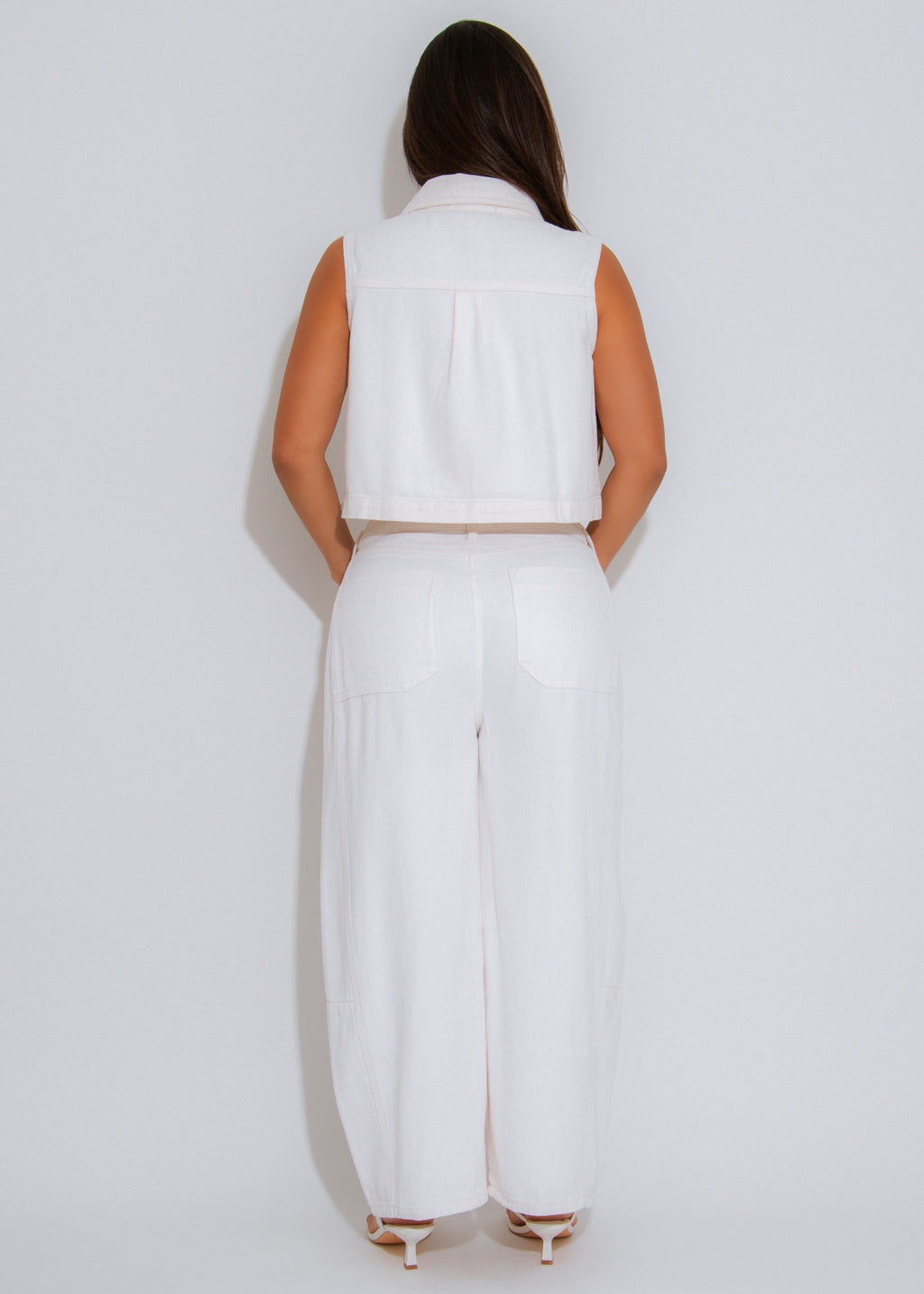 Iconic Layers Pant Set White