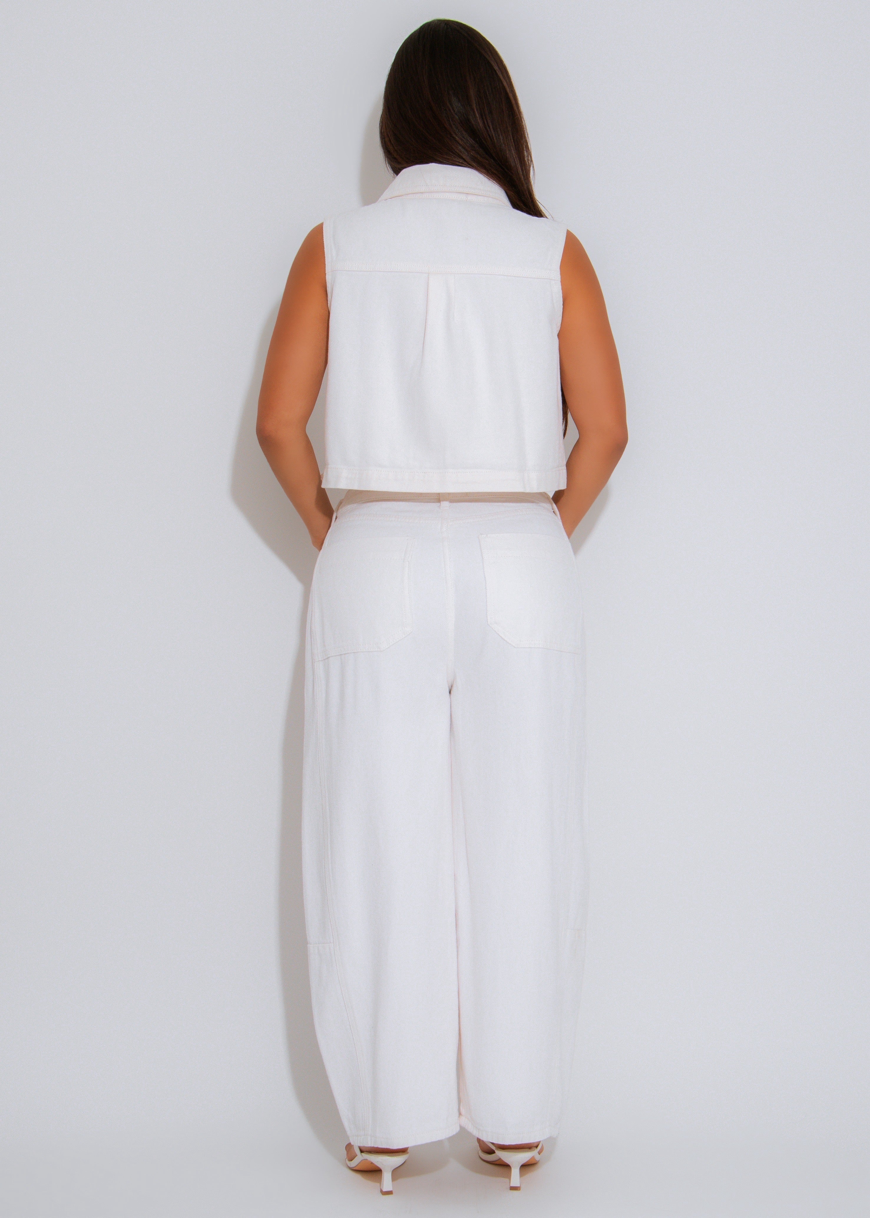 Iconic Layers Pant Set White