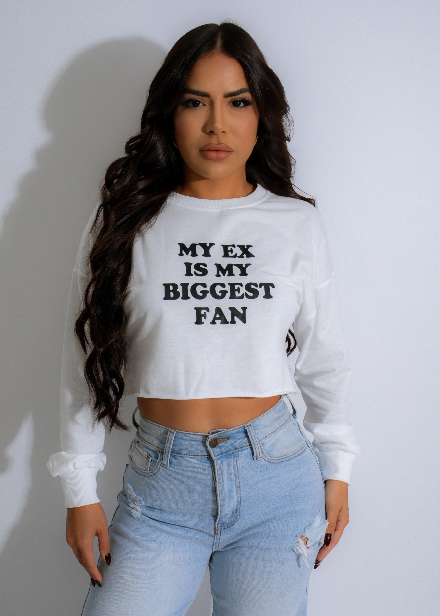 My Ex is a Fan Sweater White