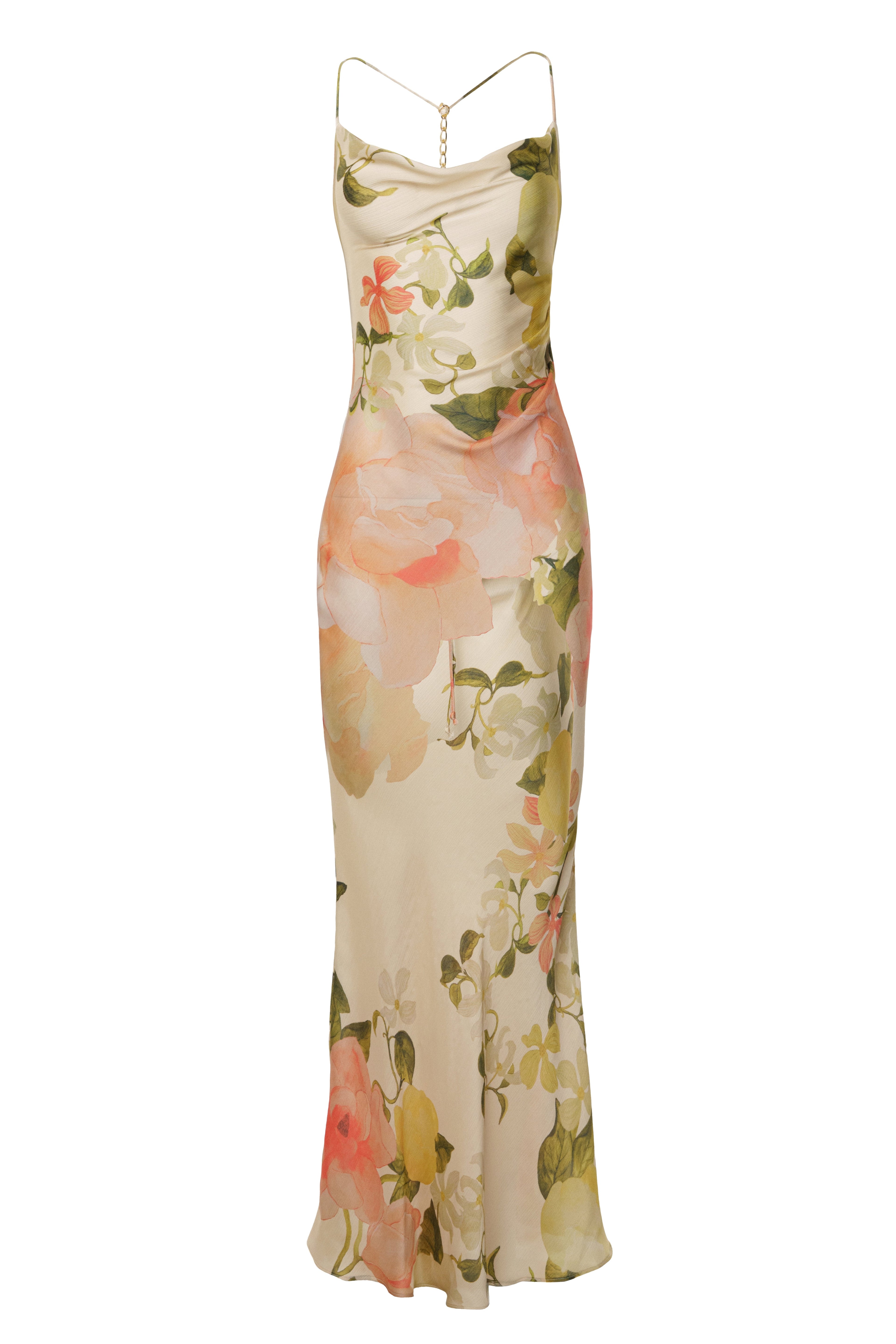Ivory Summer Bloom Maxi Dress