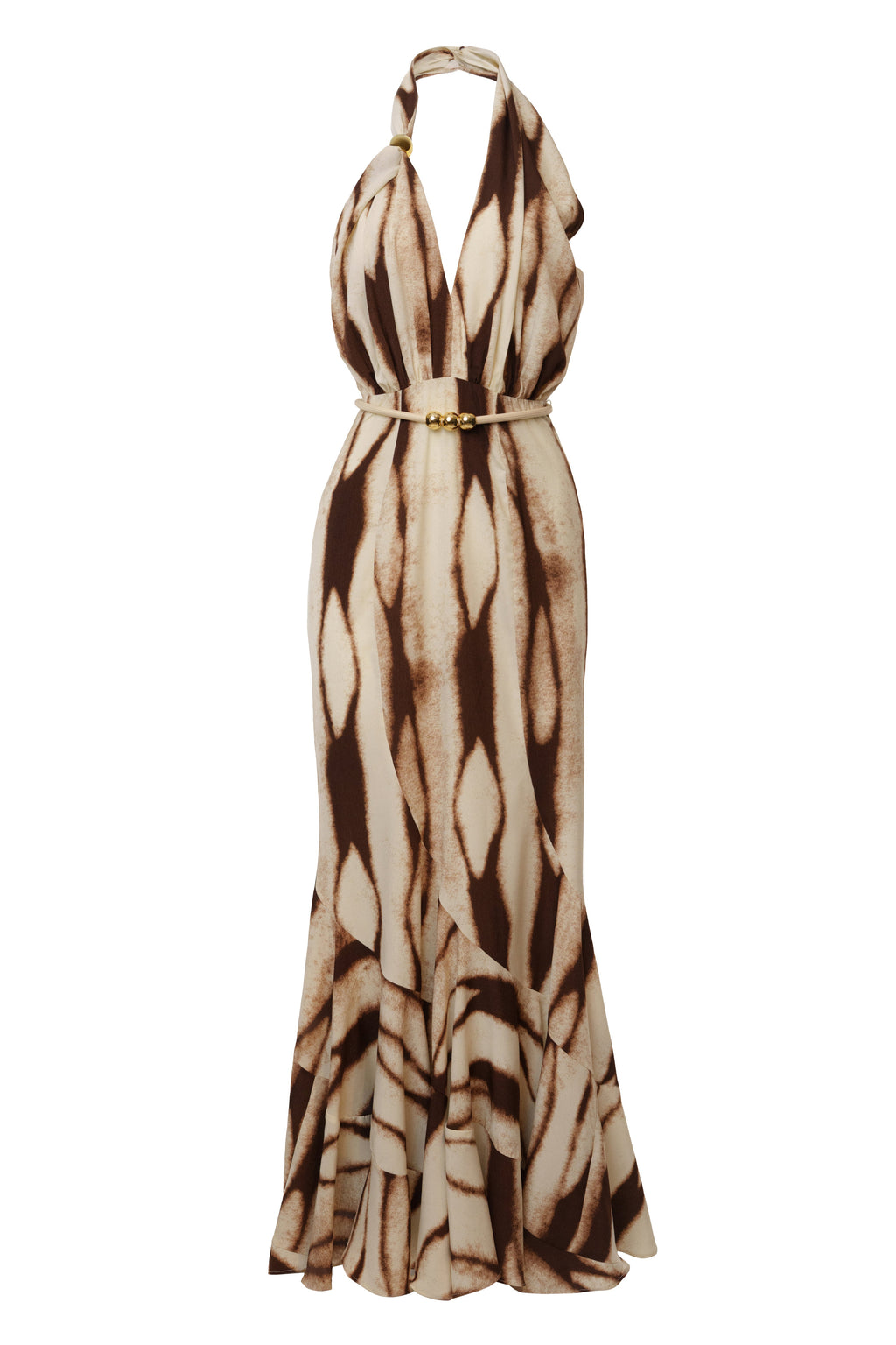 Ivory Desert Glow Flared Maxi Dress