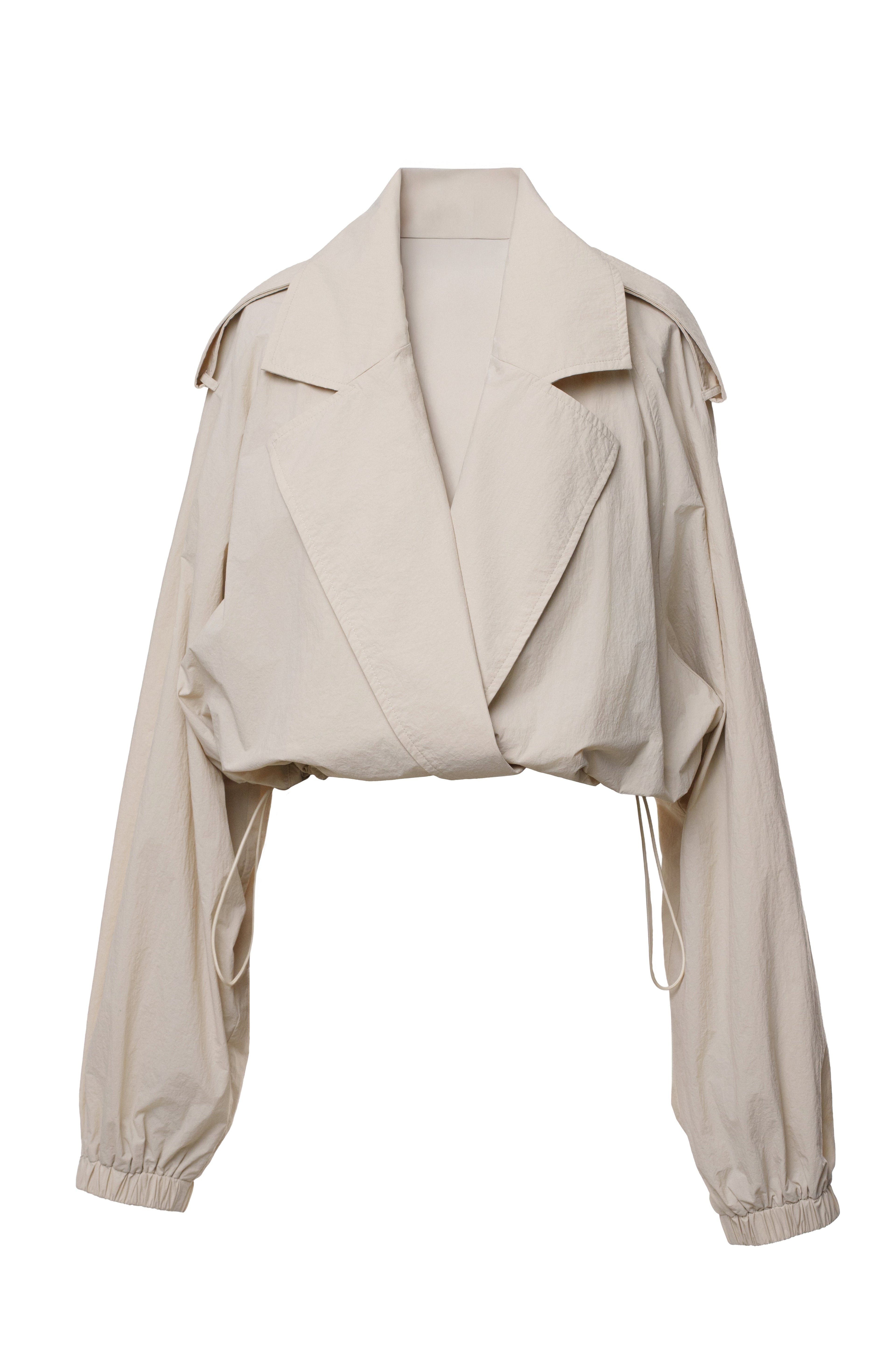 Cream In Motion Cropped Jacket