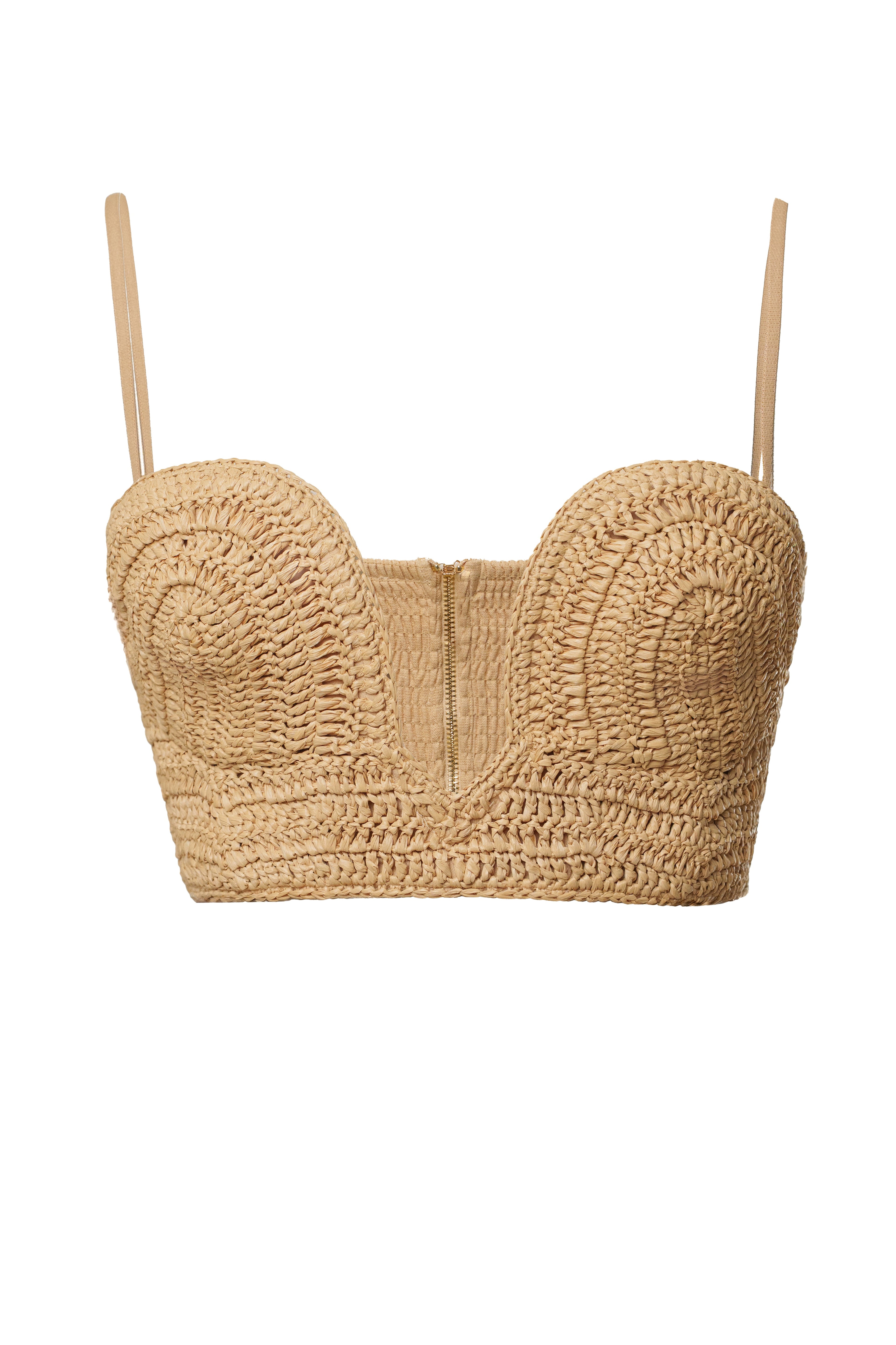 Beige Sail Away Texture Bustier