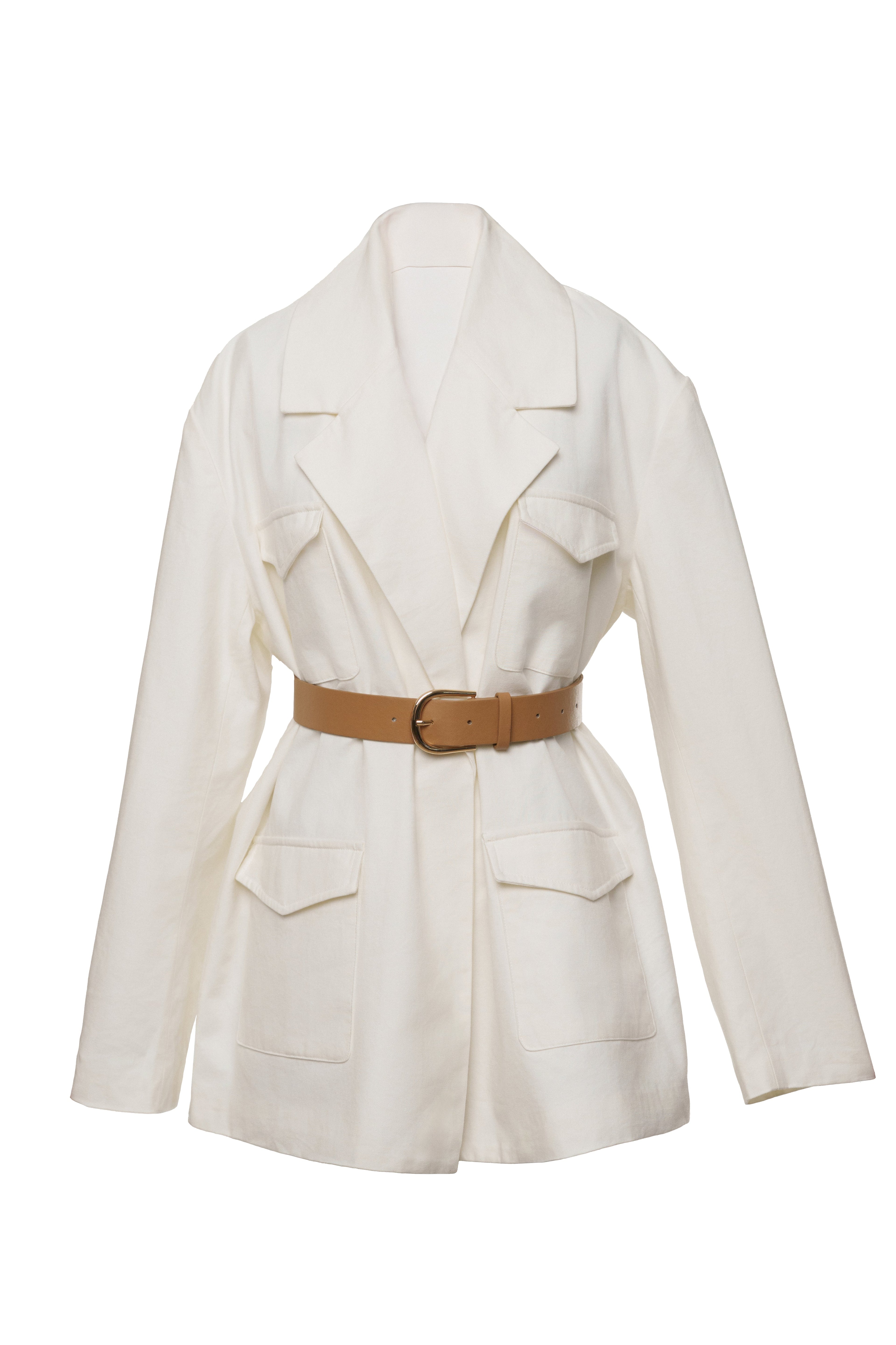 Ivory Precision Woven Blazer