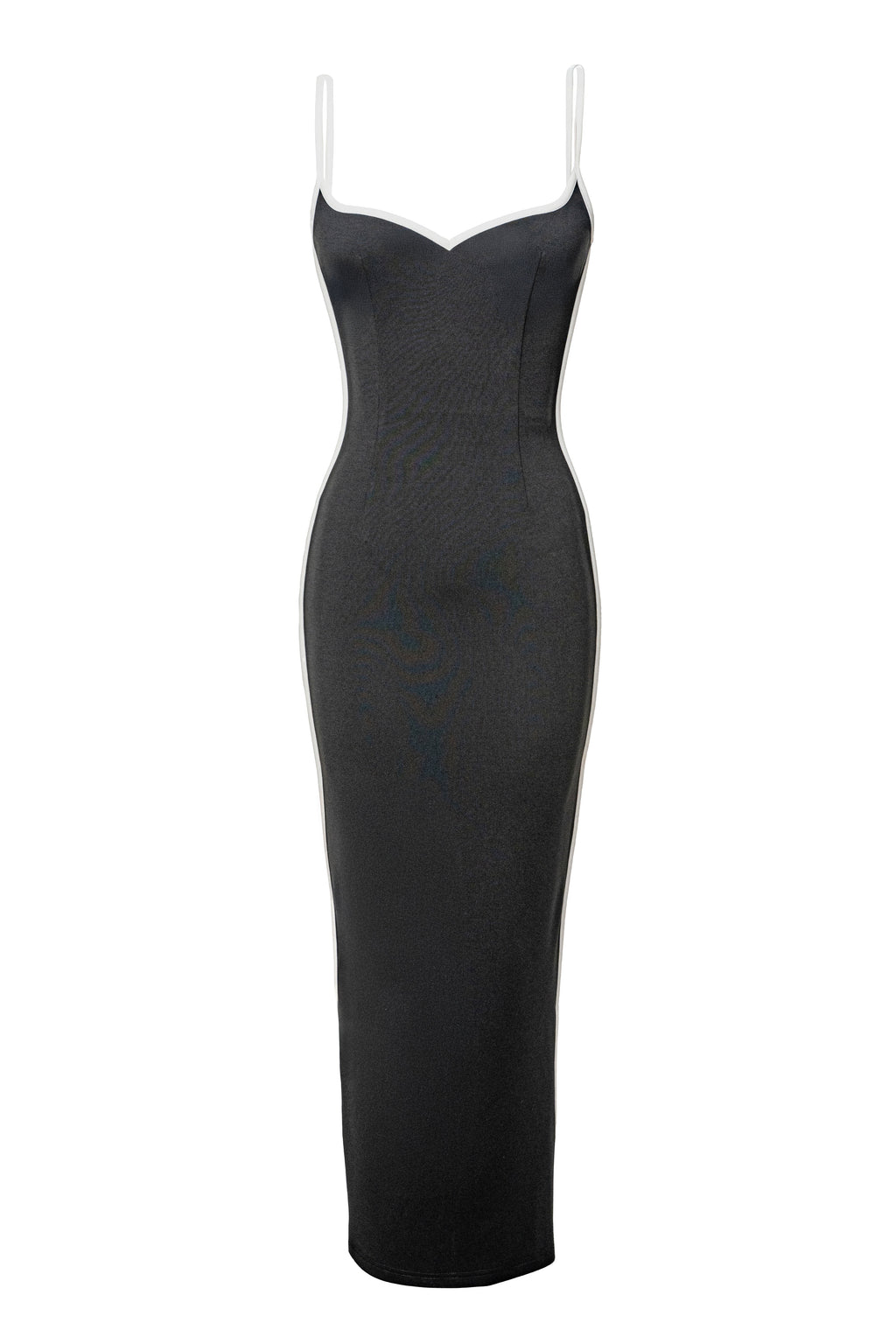 Black Jordin Contrast Midi Dress