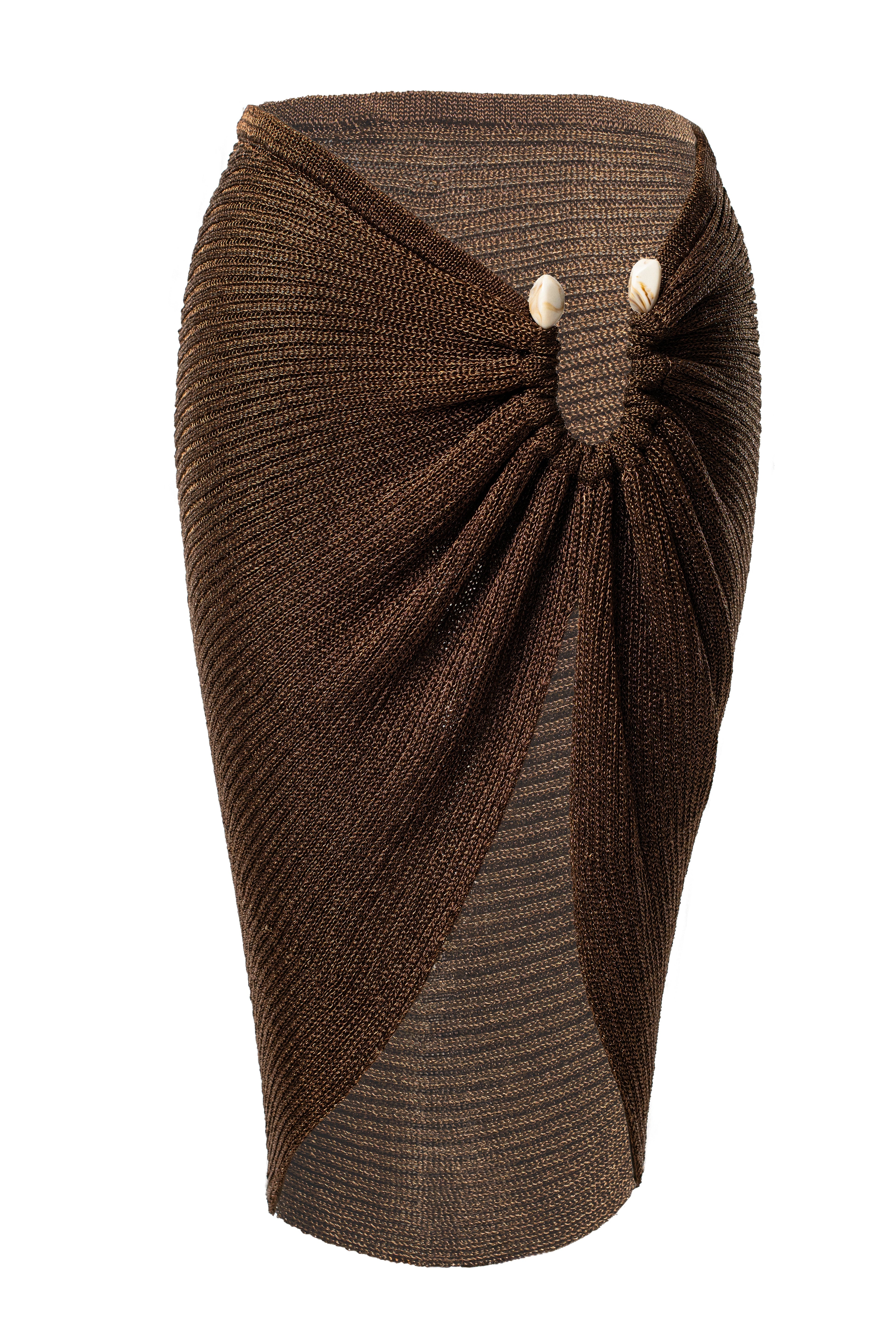 Bronze Luminous Metallic Skirt
