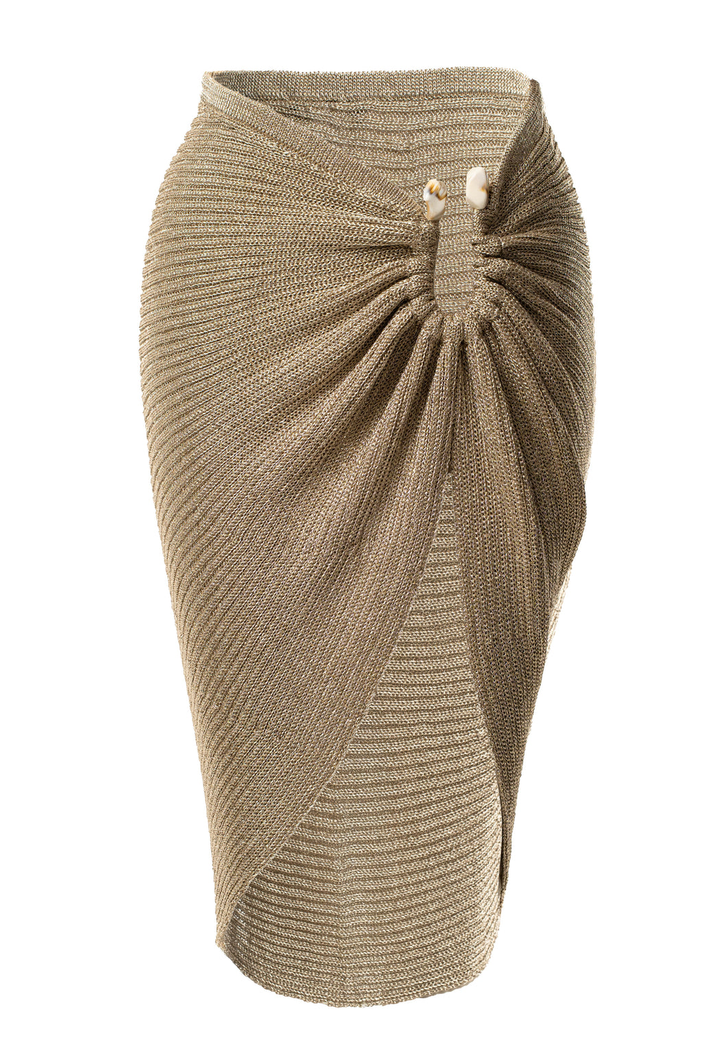 Gold Luminous Metallic Skirt