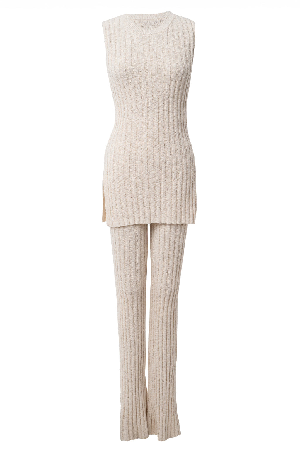 Ivory Lanah Knit Flare Pants