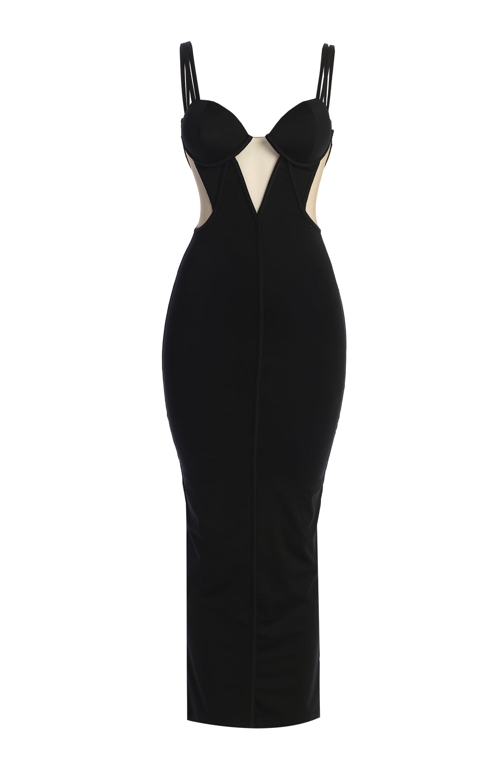 Black Enchantment Bustier Maxi Dress