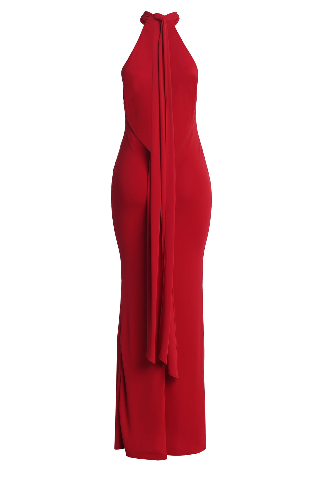 Red Golden Evening Maxi Gown
