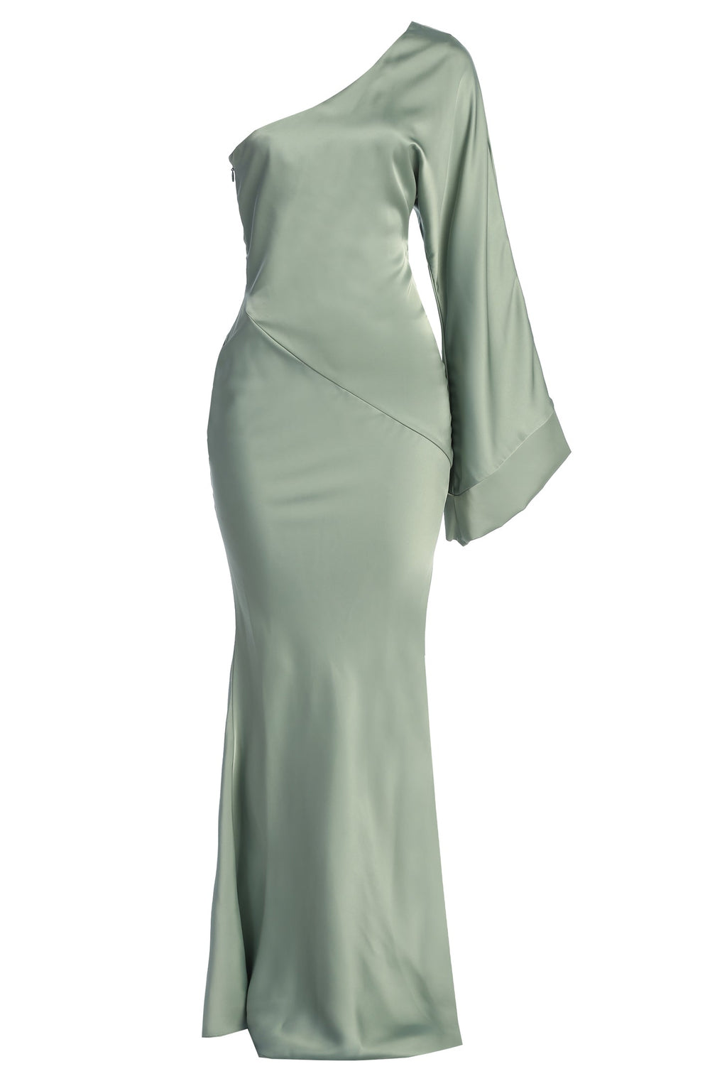 Sage Femme Drape Maxi Dress