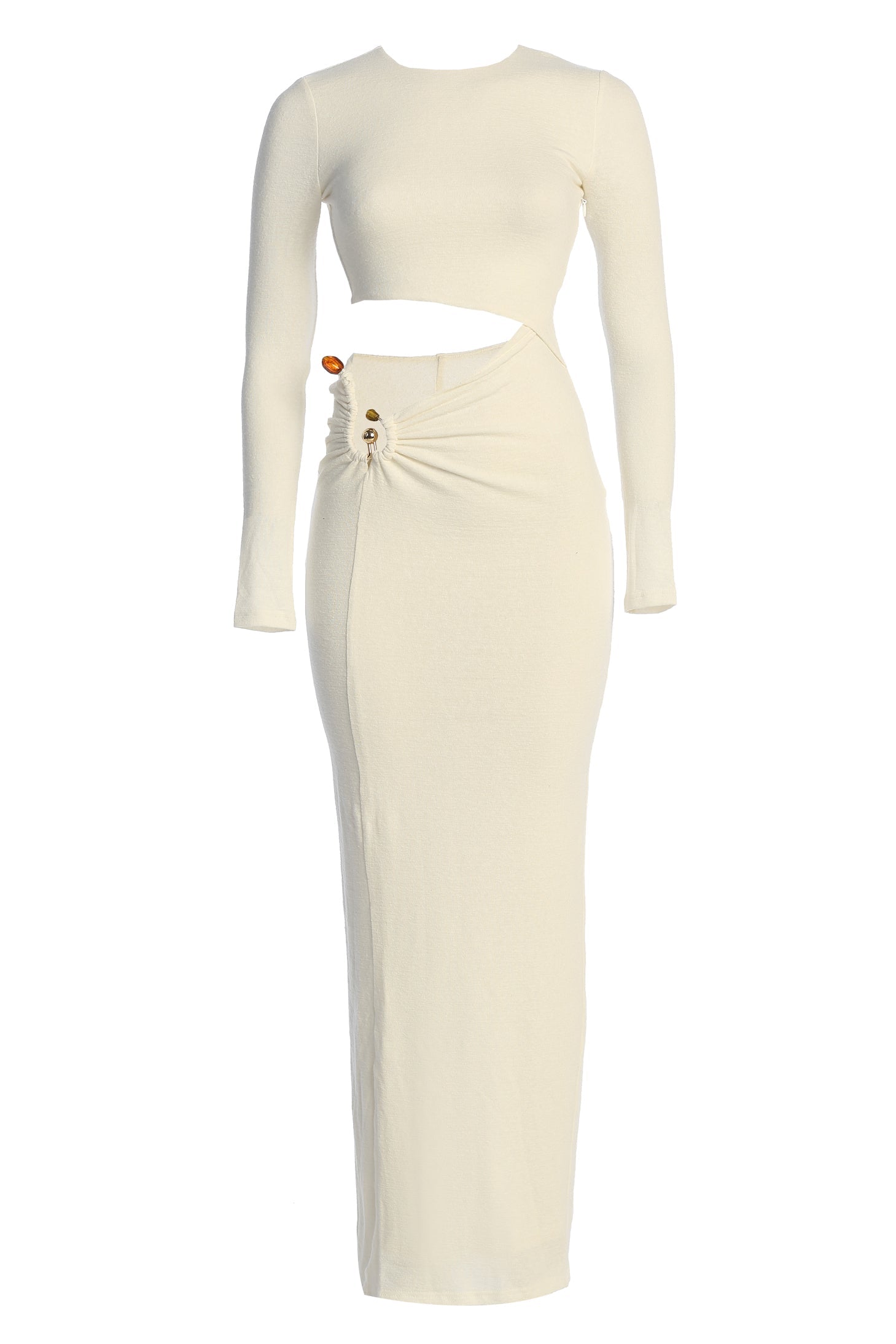 White Summer Romance Cutout Dress