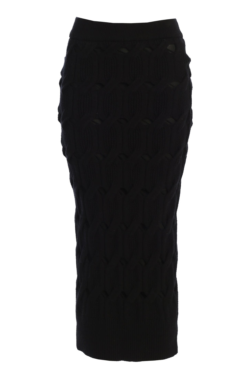 Black Morgan Knit Maxi Skirt