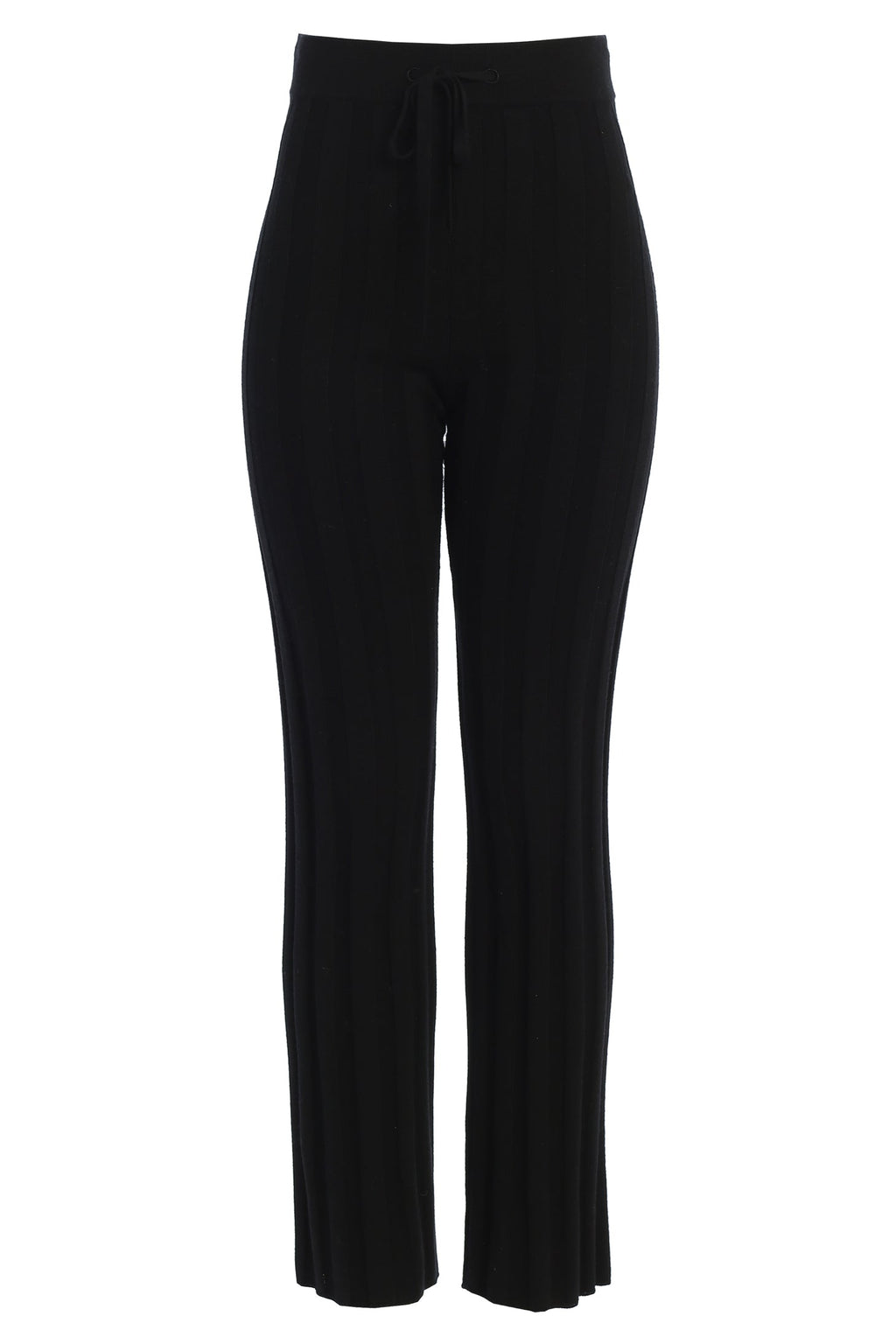 Black Darcey Ribbed Pants
