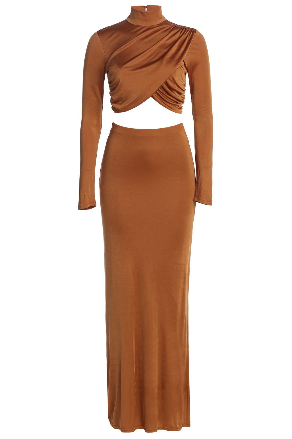 Copper Ultra High Waist Maxi Skirt
