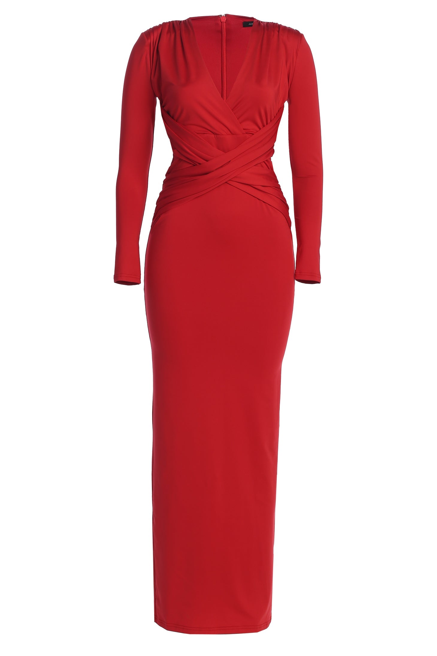 Red Rowan Plunge Maxi Dress