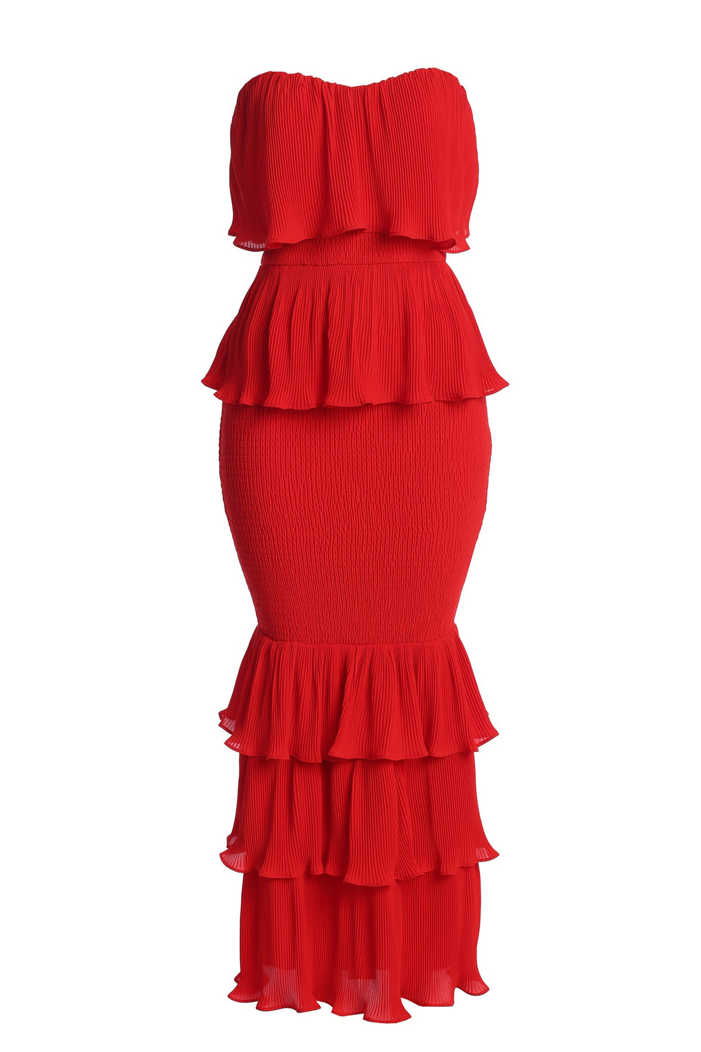 Red Casa Blanca Ruffle Dress