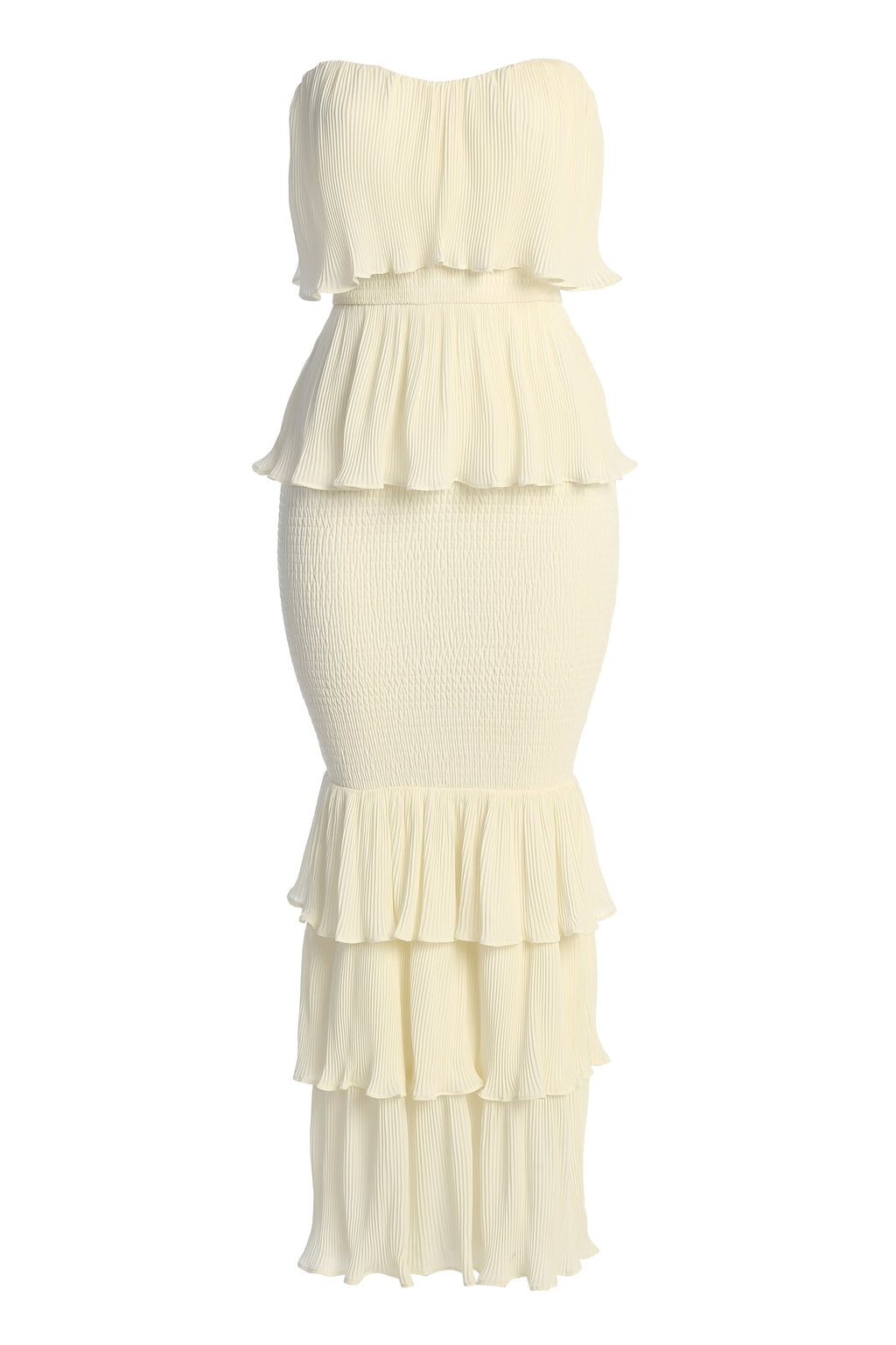Ivory Casa Blanca Ruffle Dress