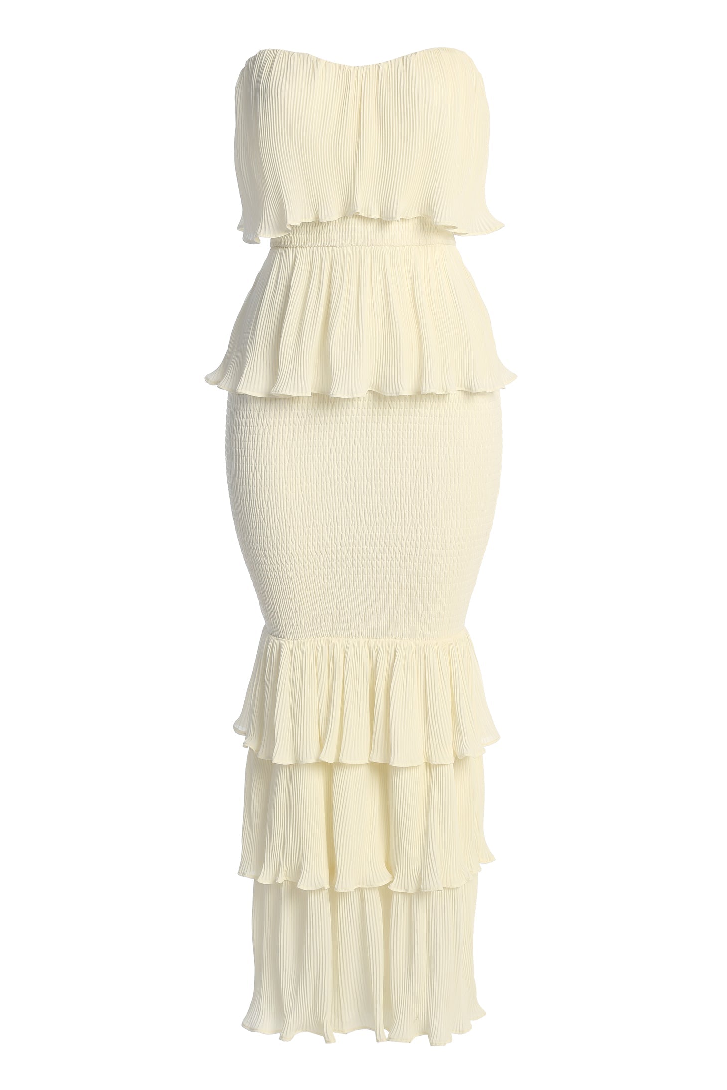 Ivory Casa Blanca Ruffle Dress