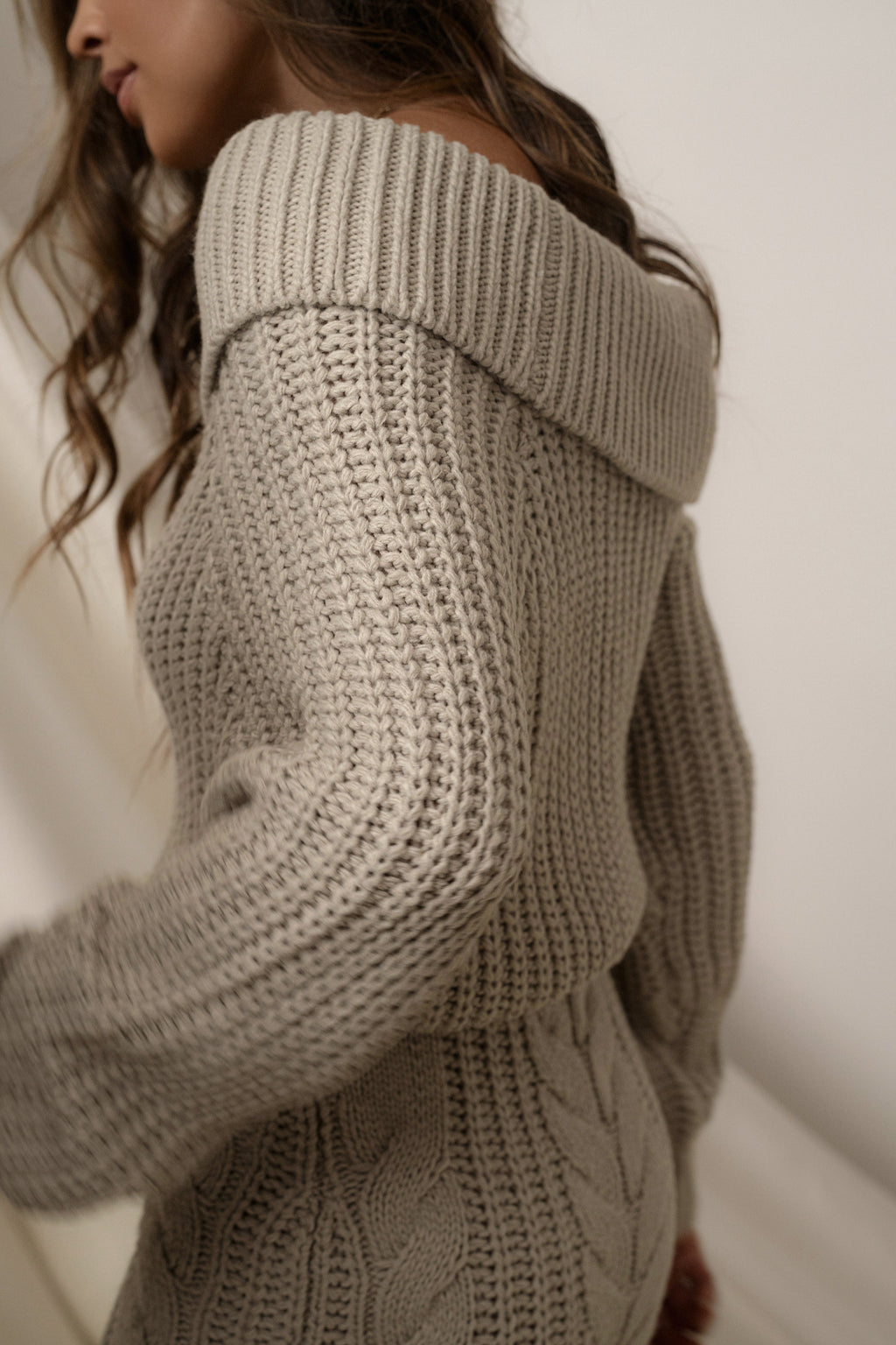Stone Monette Cable Knit Dress