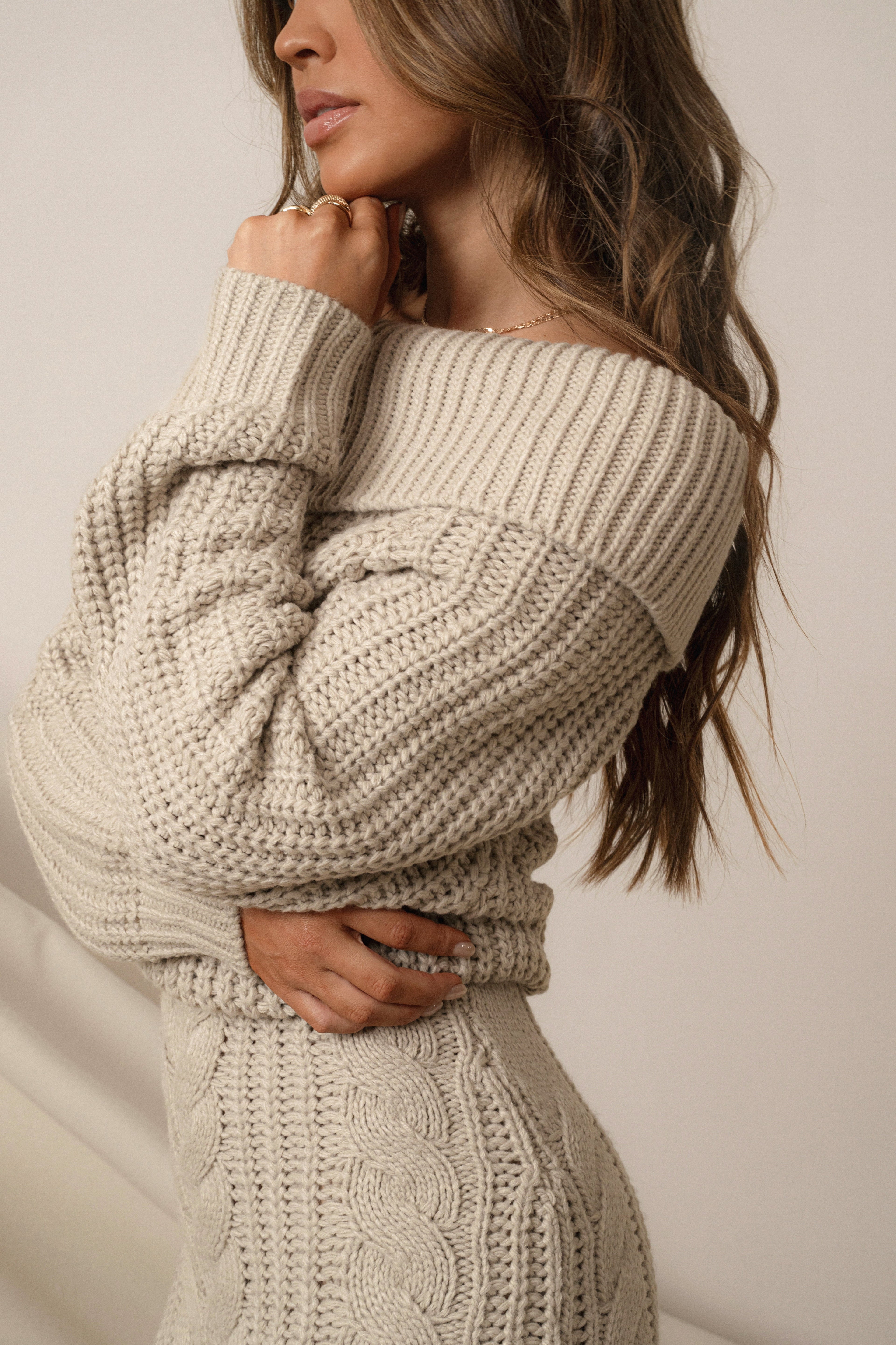 Stone Monette Cable Knit Dress