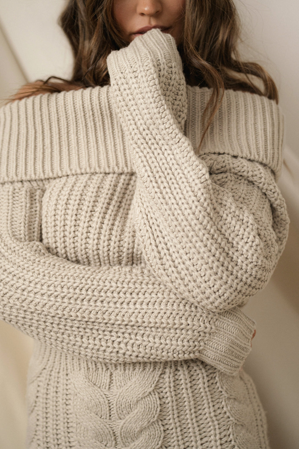Stone Monette Cable Knit Dress