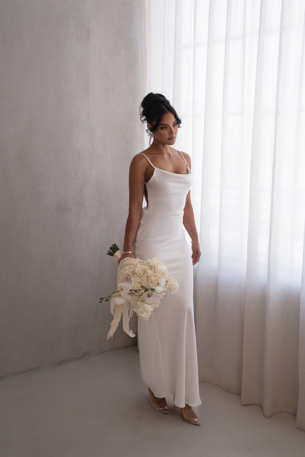 Ivory Down The Aisle Satin Gown