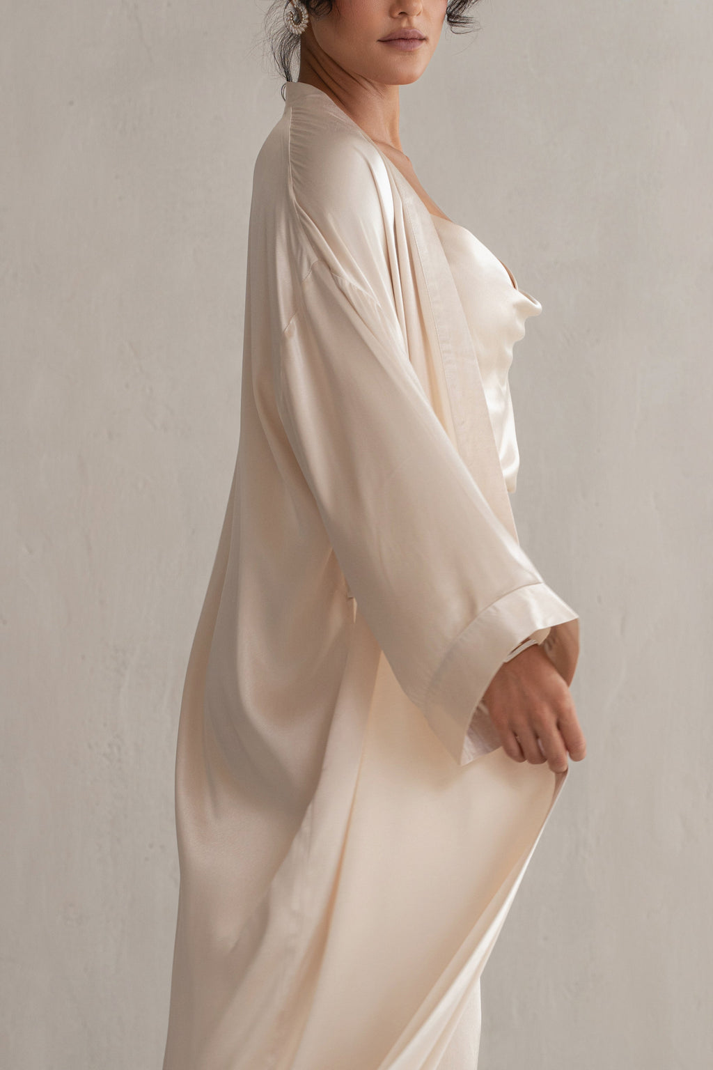Champagne Forever And Always Satin Robe