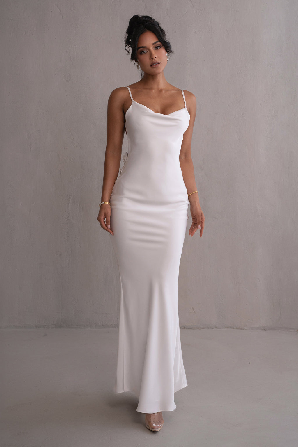 Ivory Down The Aisle Satin Gown