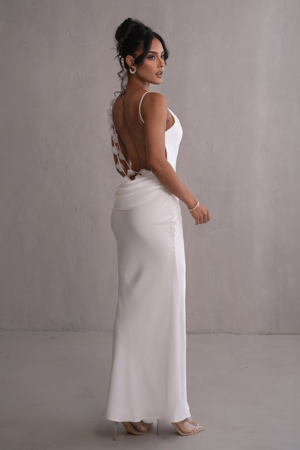 Ivory Down The Aisle Satin Gown