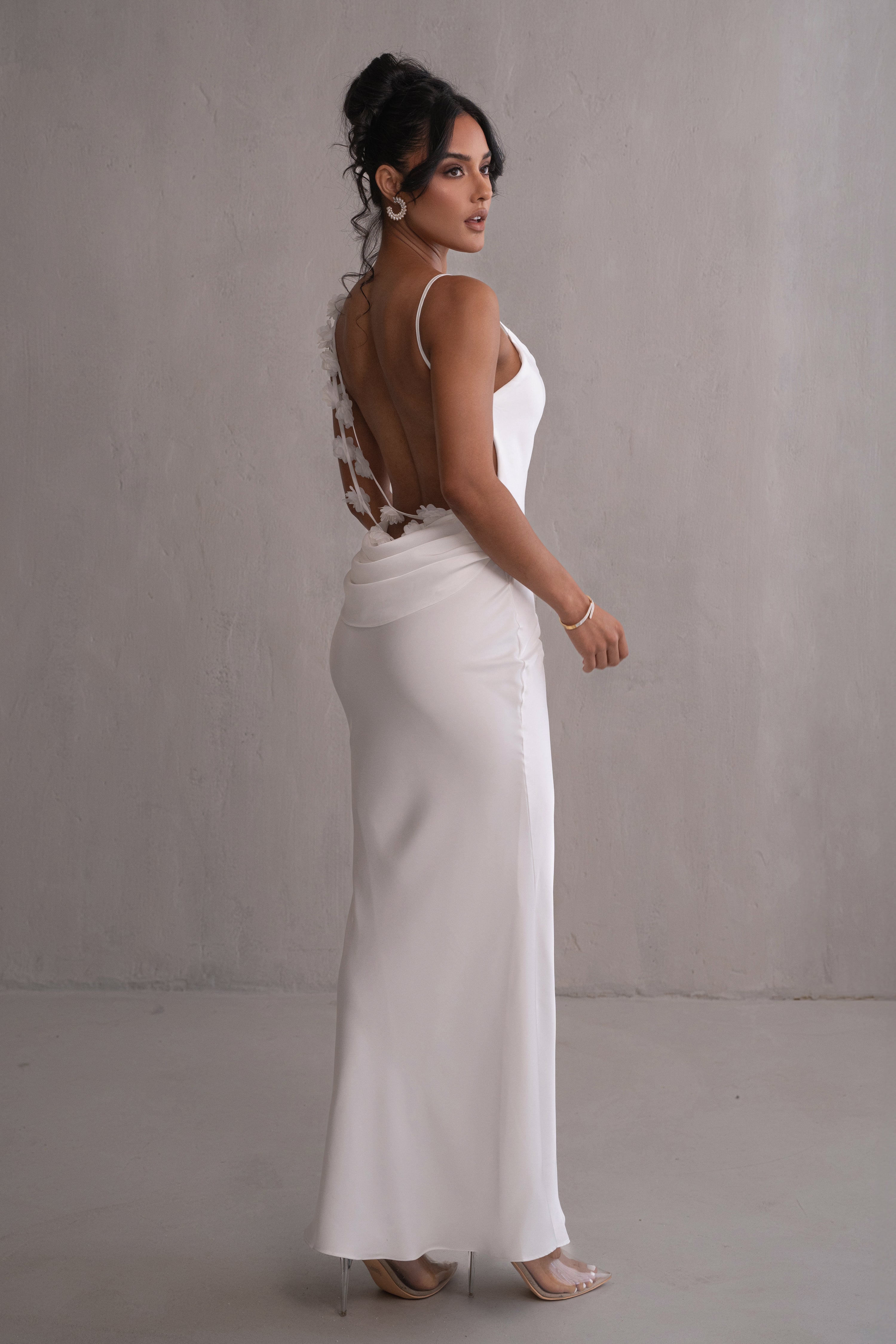 Ivory Down The Aisle Satin Gown