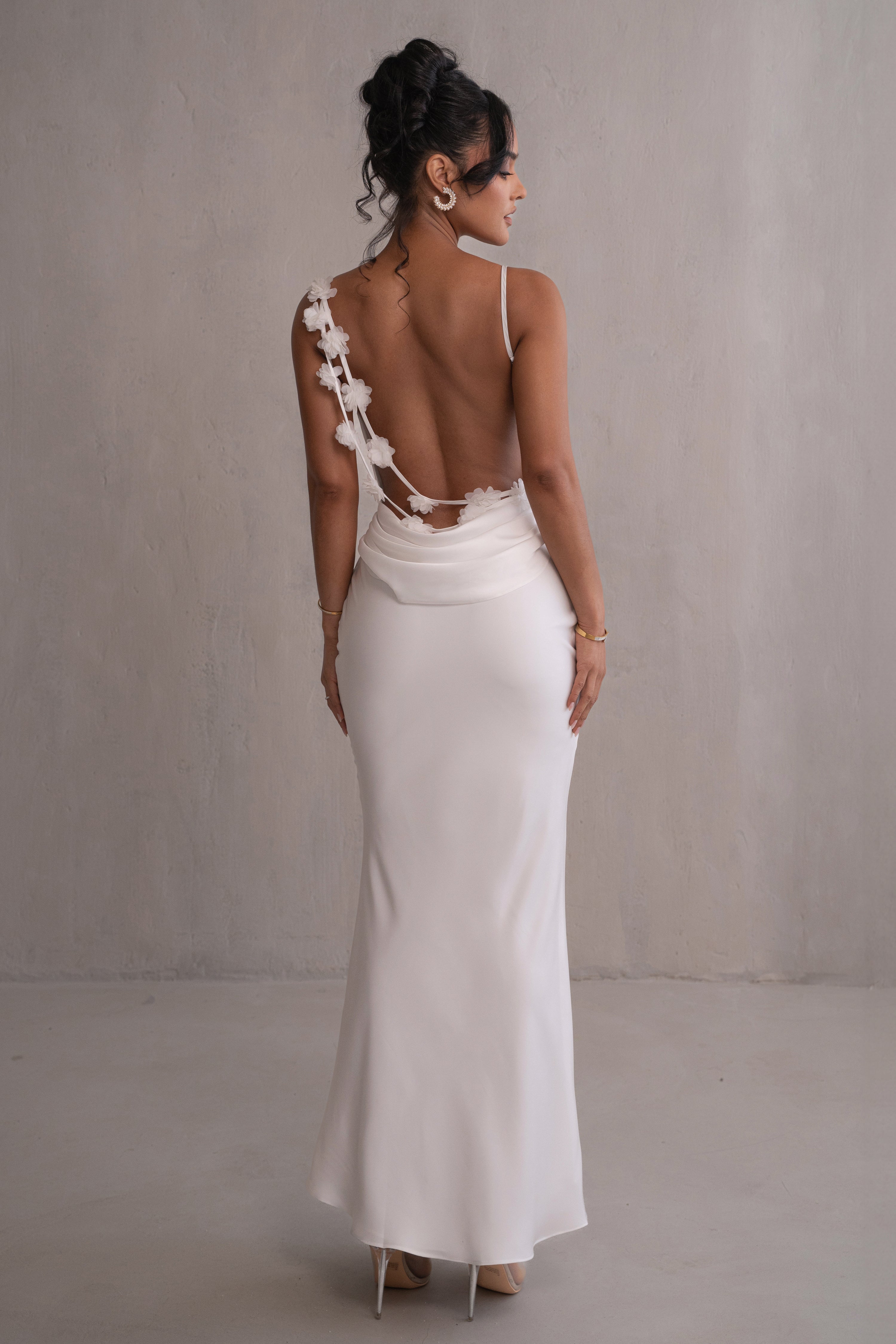 Ivory Down The Aisle Satin Gown
