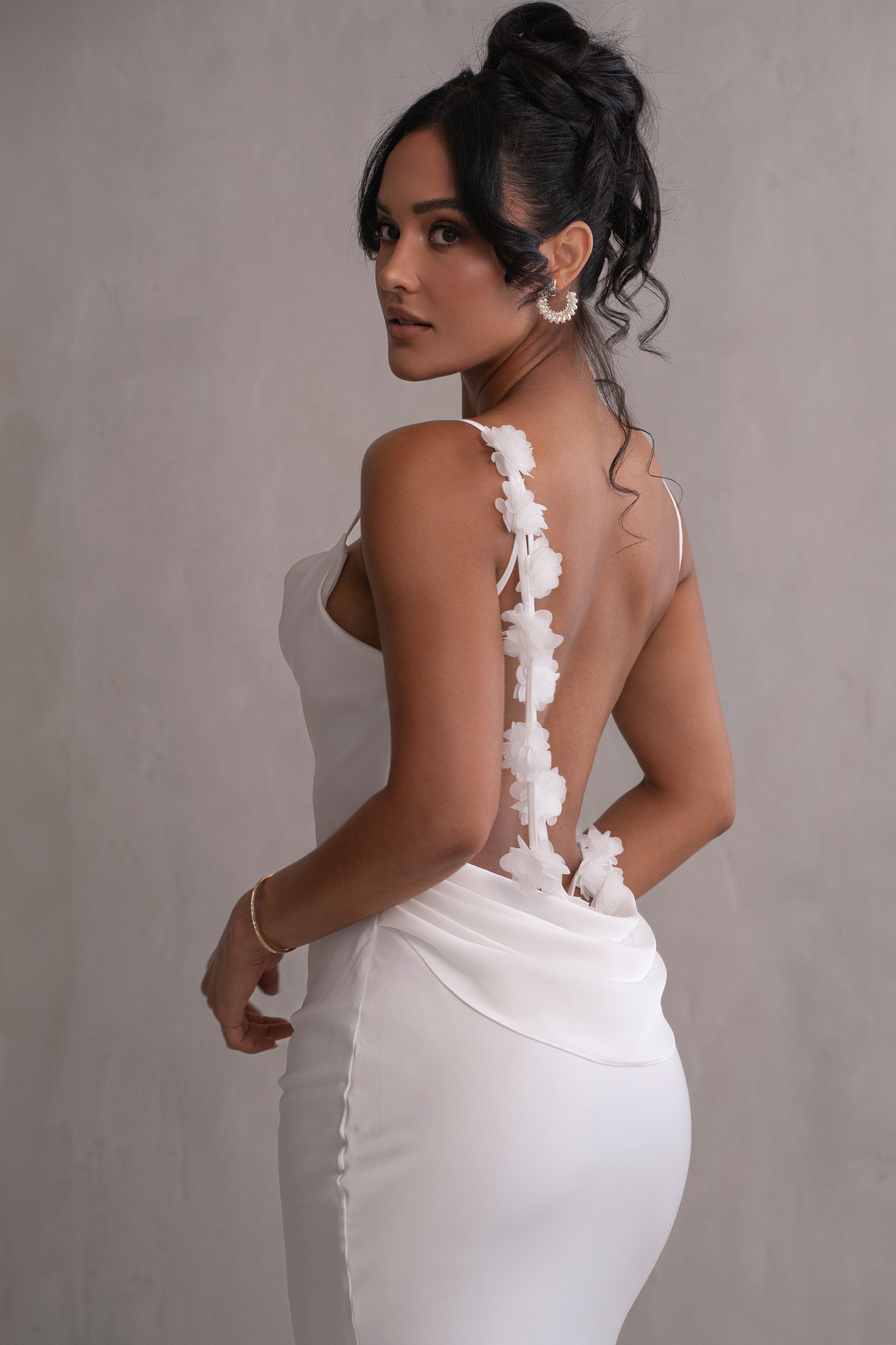 Ivory Down The Aisle Satin Gown