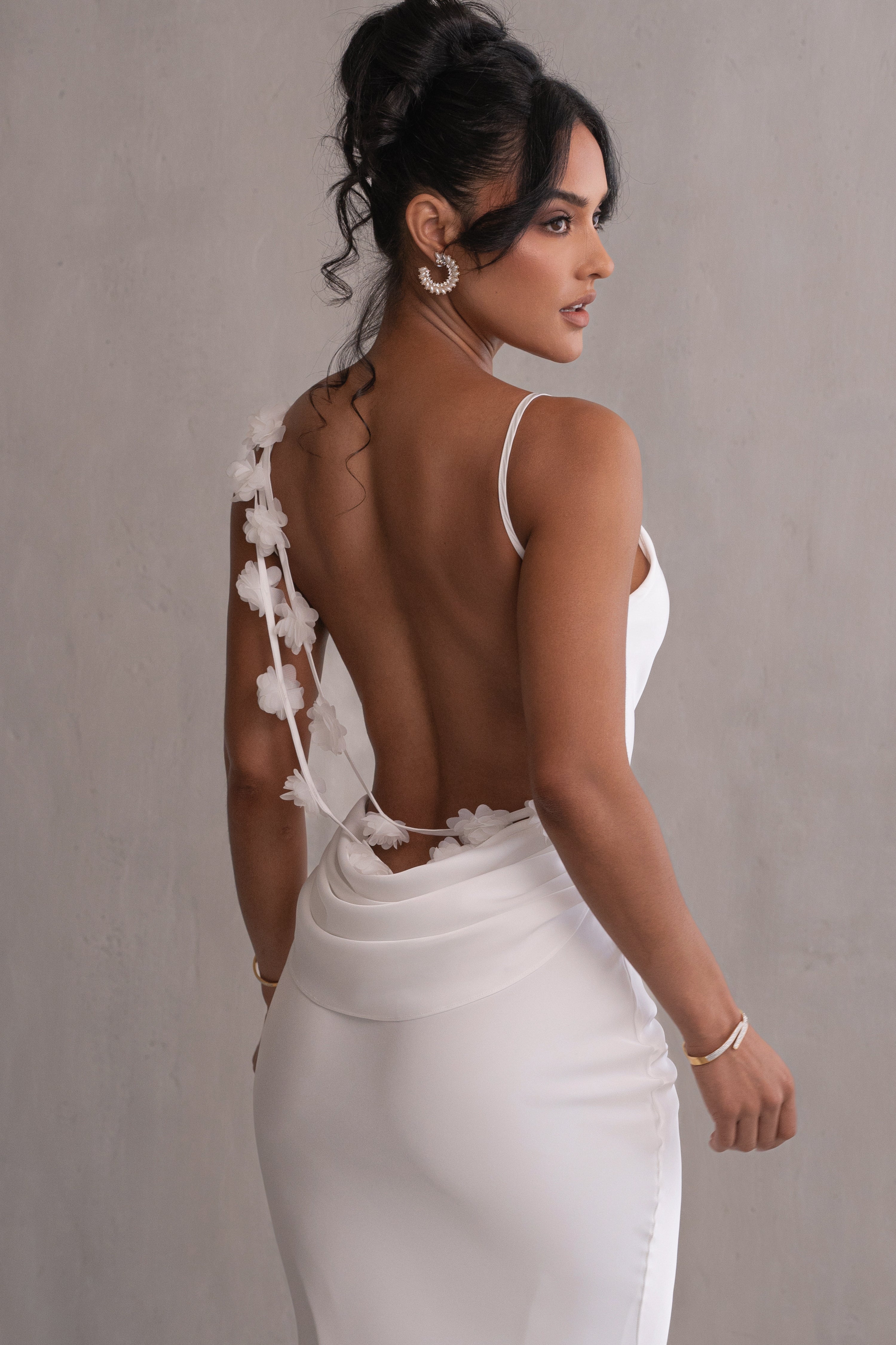 Ivory Down The Aisle Satin Gown