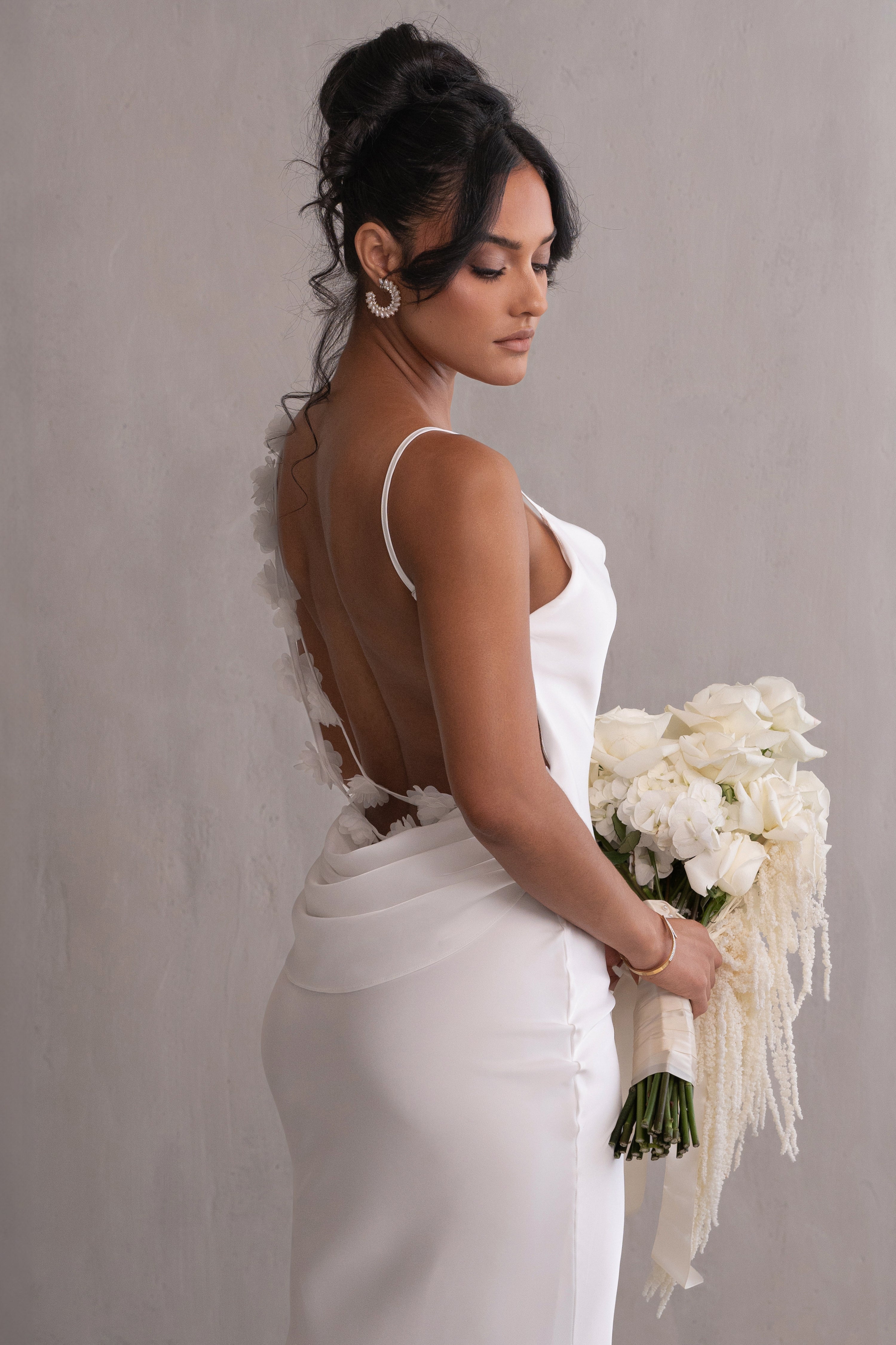 Ivory Down The Aisle Satin Gown