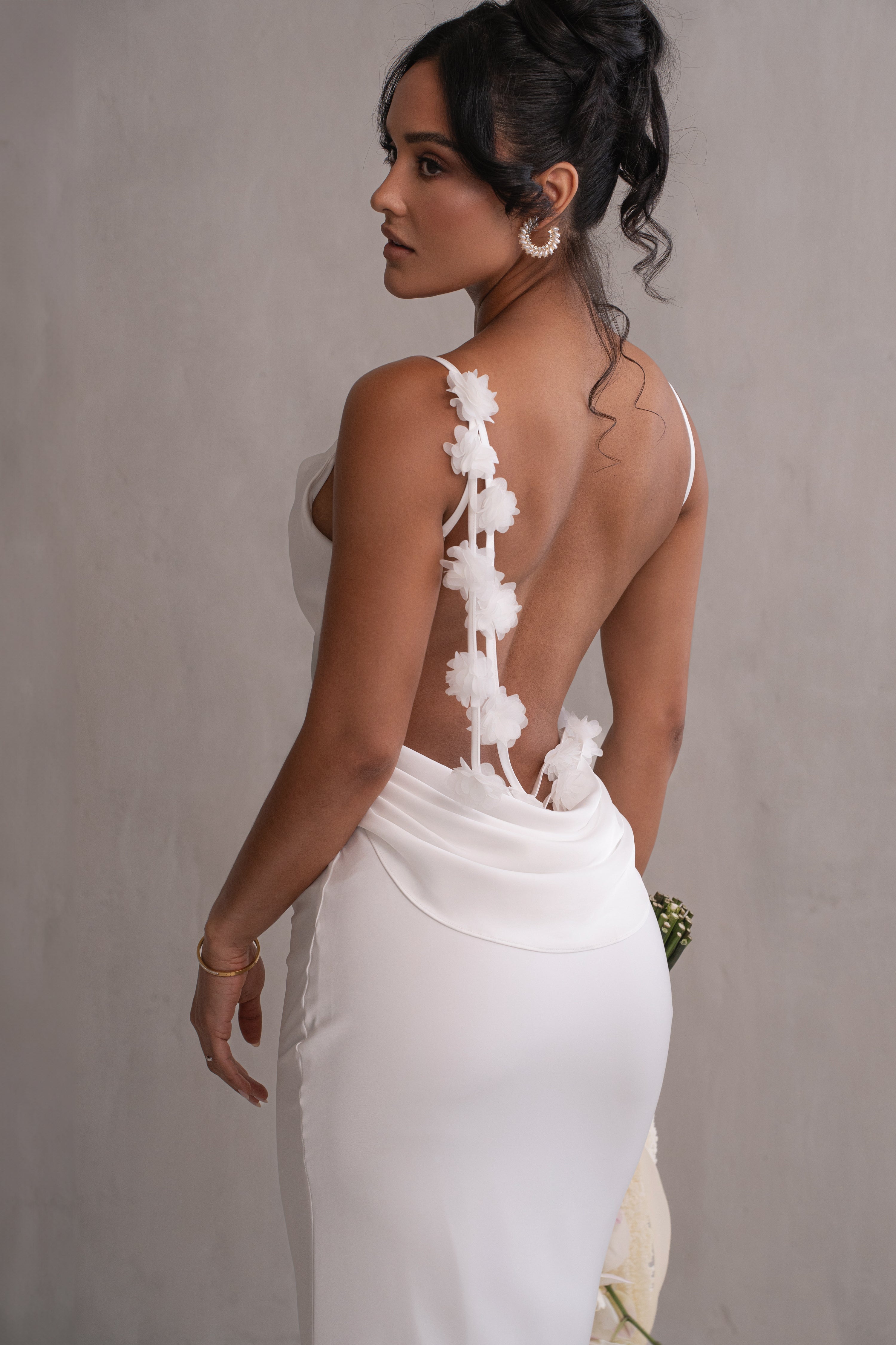 Ivory Down The Aisle Satin Gown