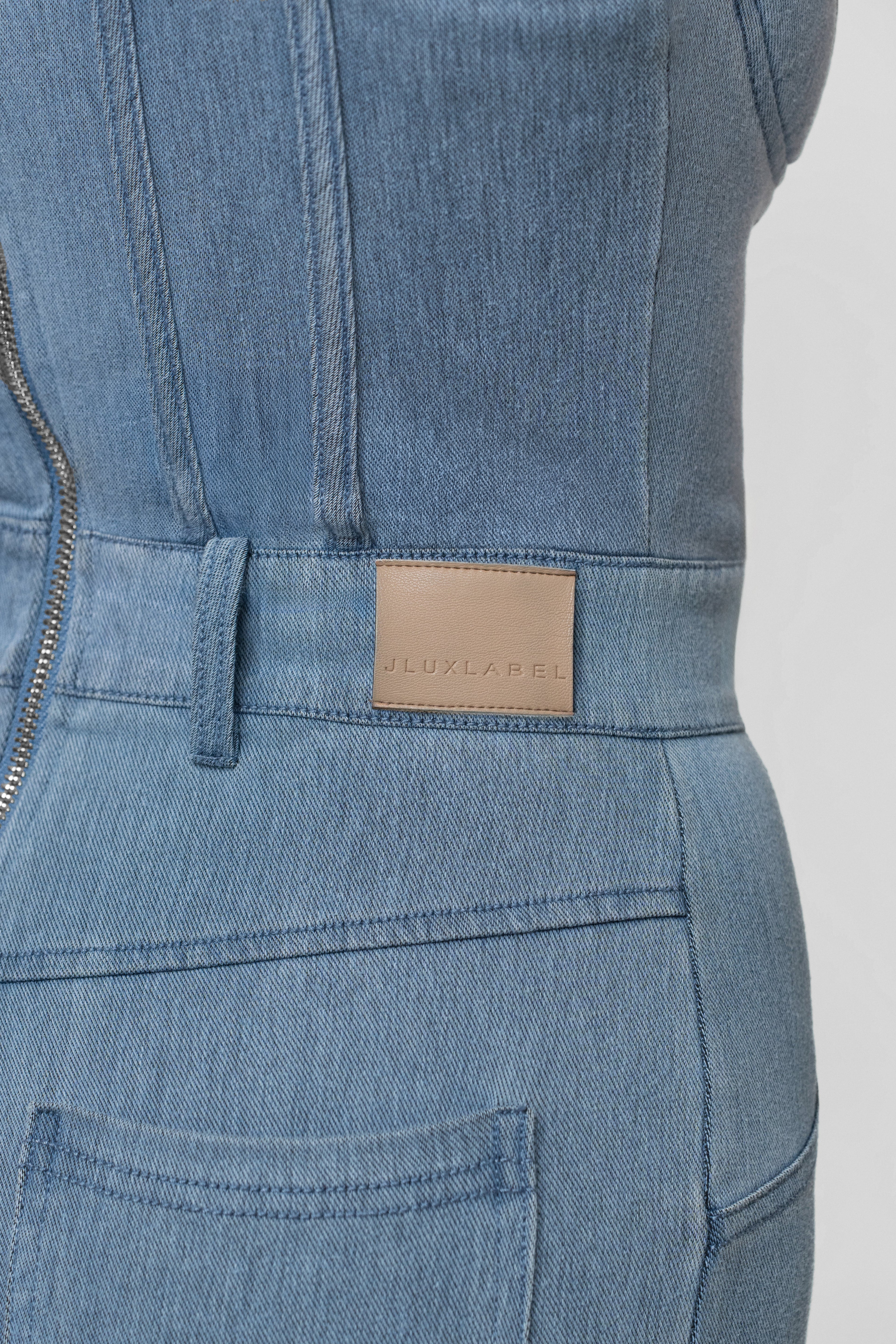 Medium Wash Denim Diya Bustier Jumpsuit