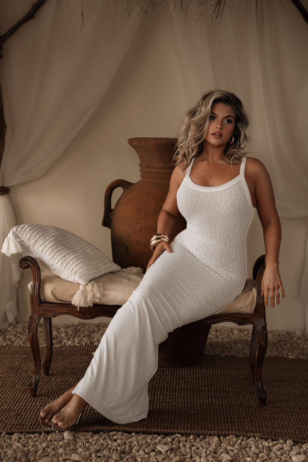 Ivory Back To You Maxi Dress