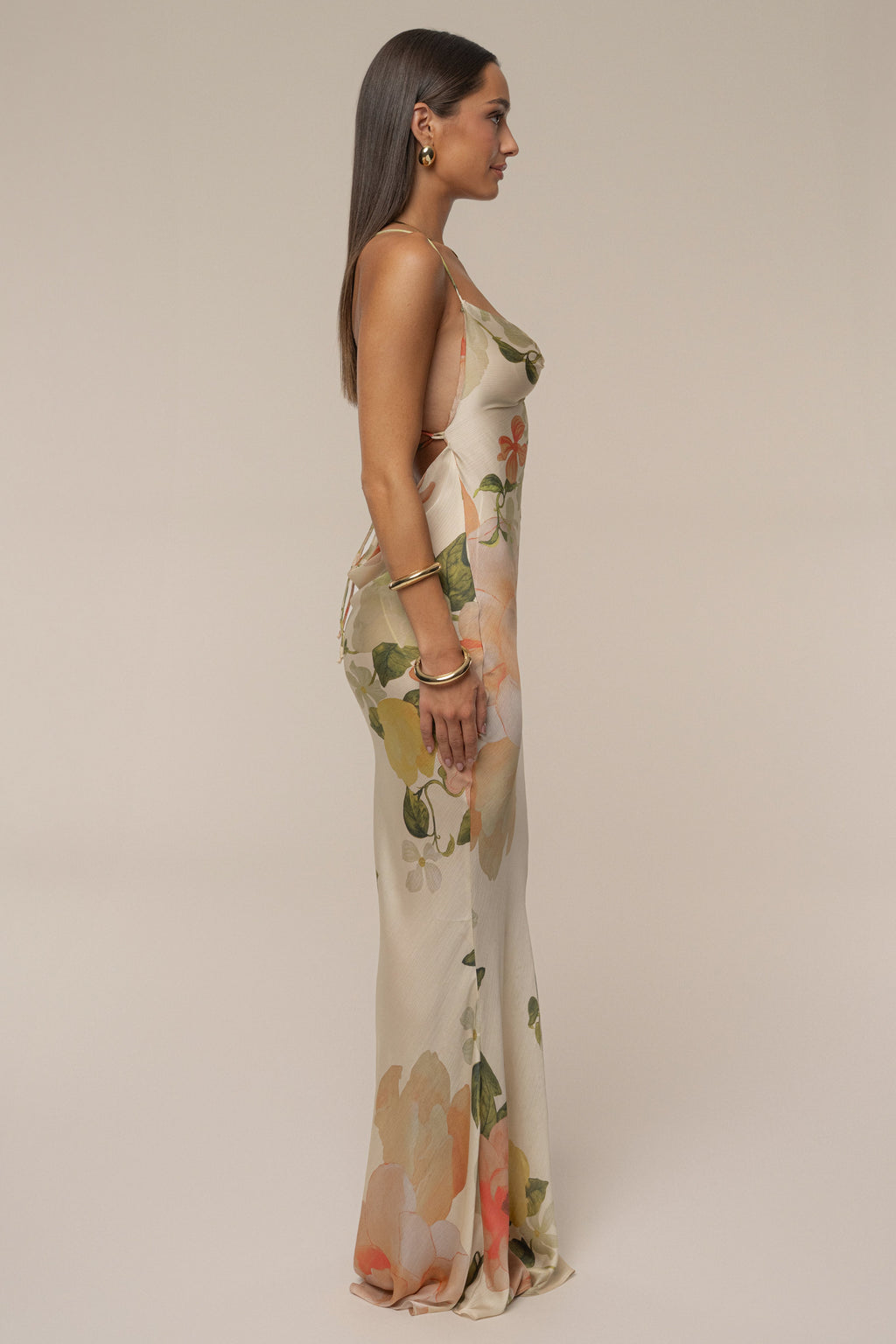 Ivory Summer Bloom Maxi Dress